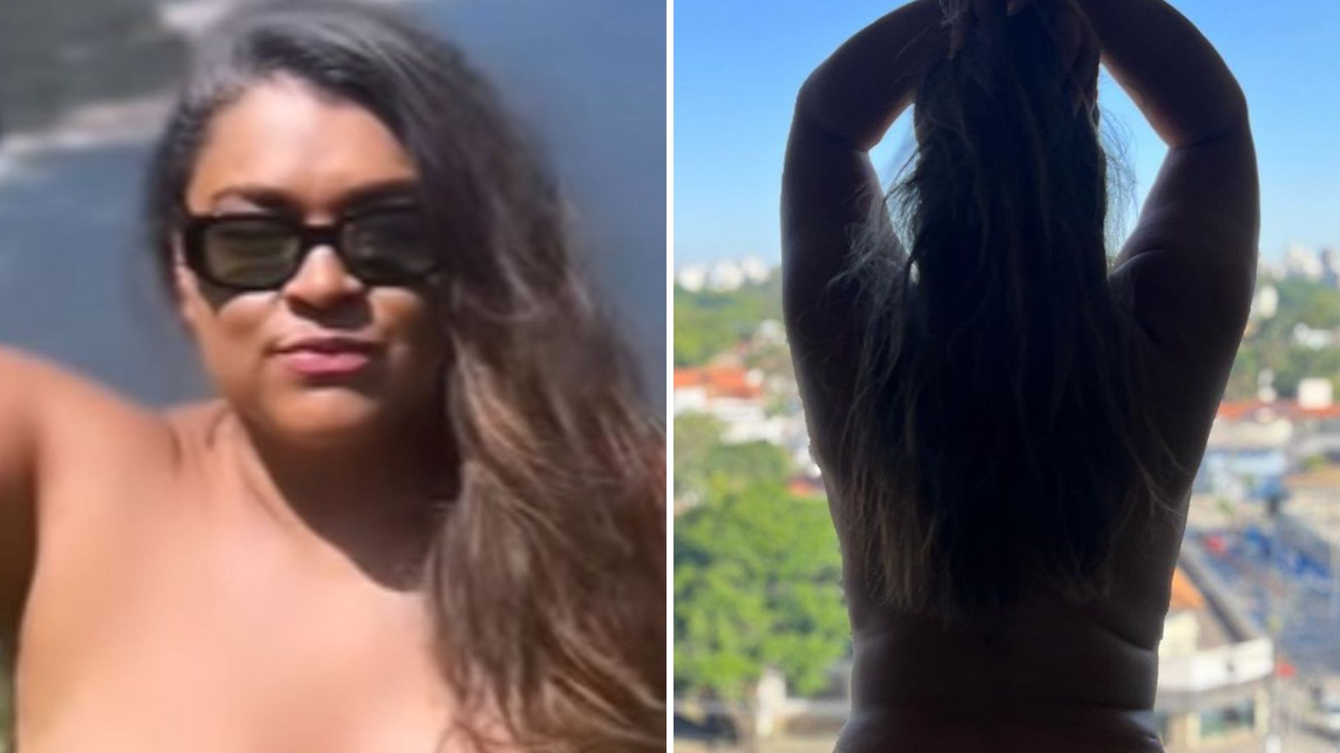 Só de calcinha, Preta Gil exibe corpo natural enquanto faz topless na janela: “Livre”