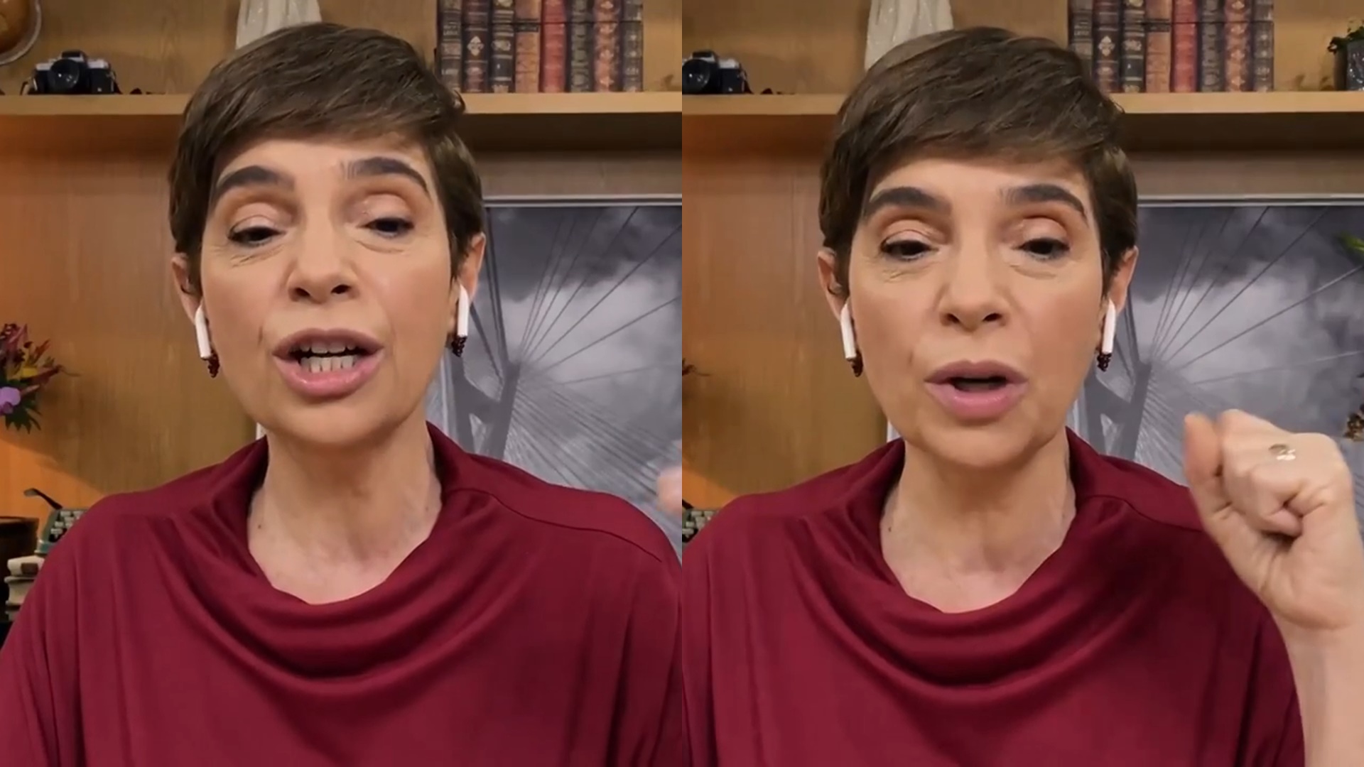 Renata Lo Prete entrega perrengue ao apresentar jornal em época de BBB: “Lascado”