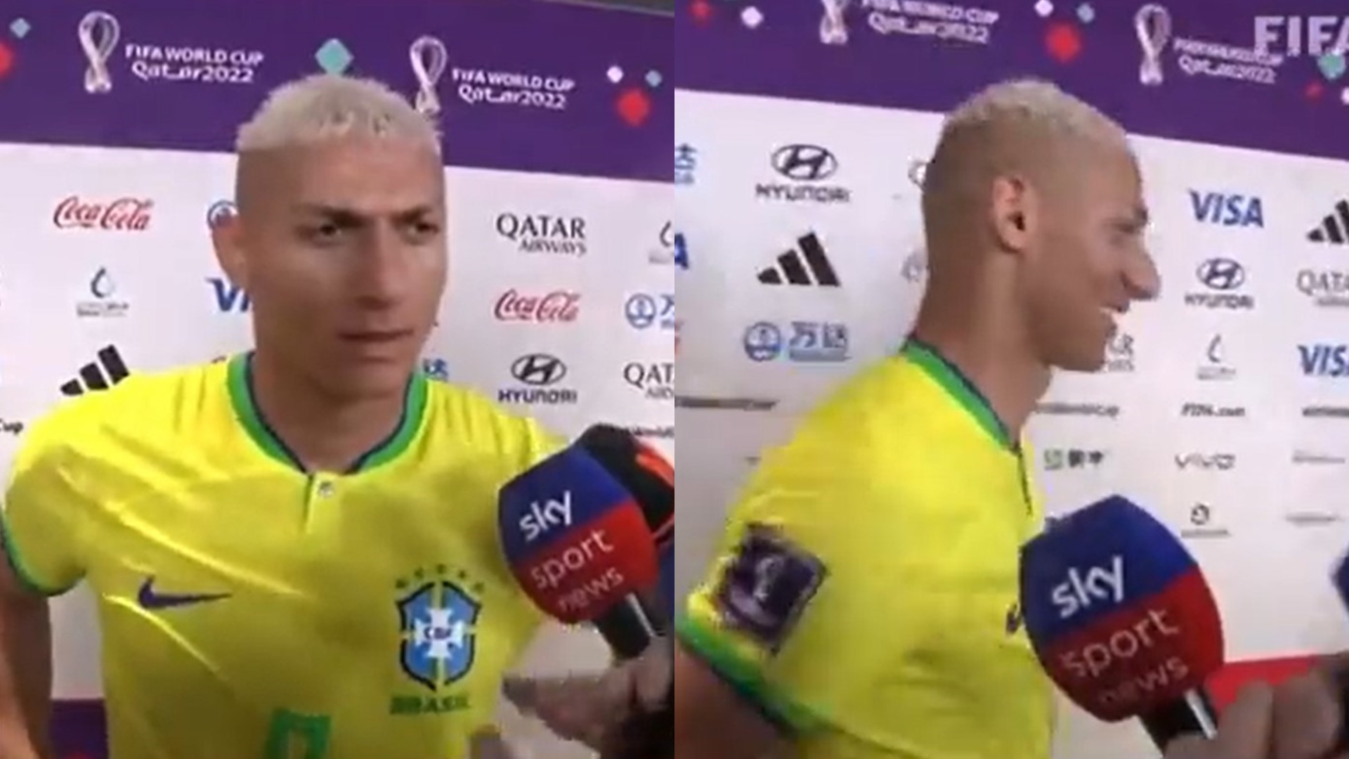 Richarlison abandona entrevista após pergunta sem noção ao vivo: “E a rolinha?”