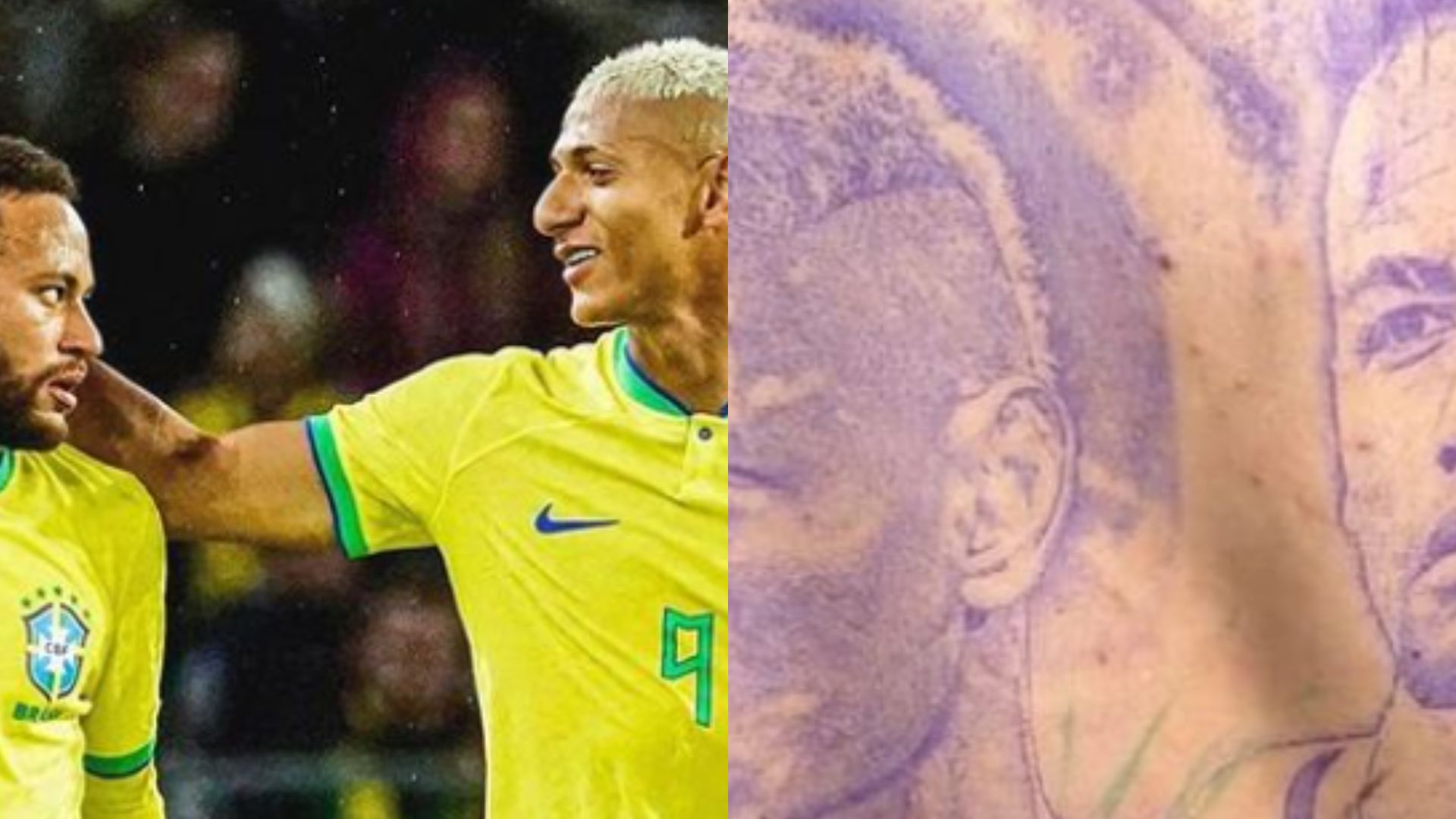 Richarlison é detonado após tatuar rosto de Neymar nas costas: “Tá de sacanagem”