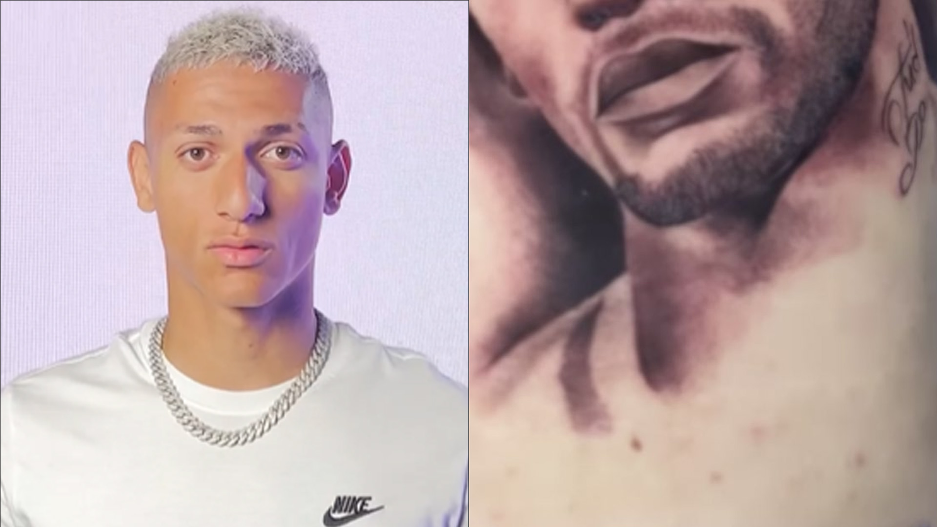 Richarlison mostra resultado de tattoo para Neymar e vira piada: “É o Eduardo Costa”