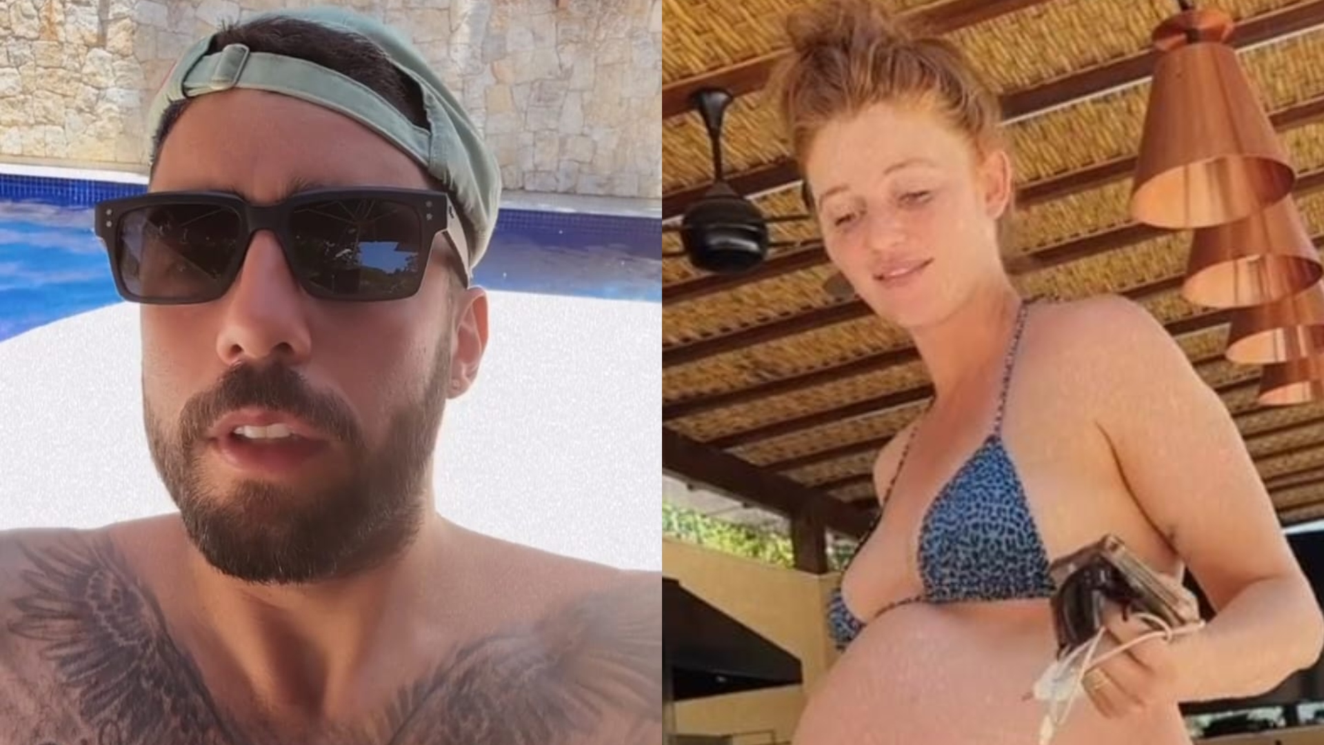 Pedro Scooby exibe barrigão de 8 meses da esposa e impressiona com tamanho: “Cobertura duplex”