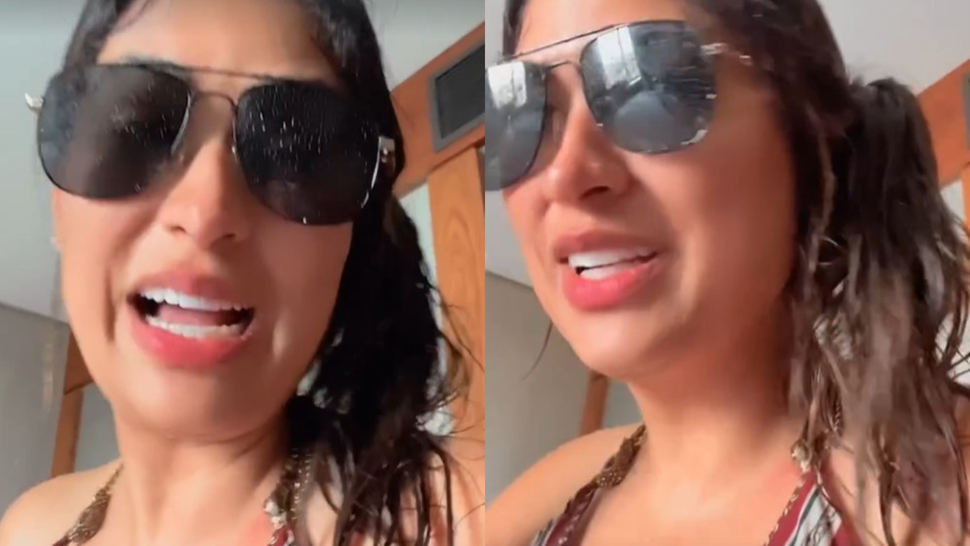 Simone pega chuva ao deixar shopping sem carro e fica ensopada: “Ninguém pra buscar”