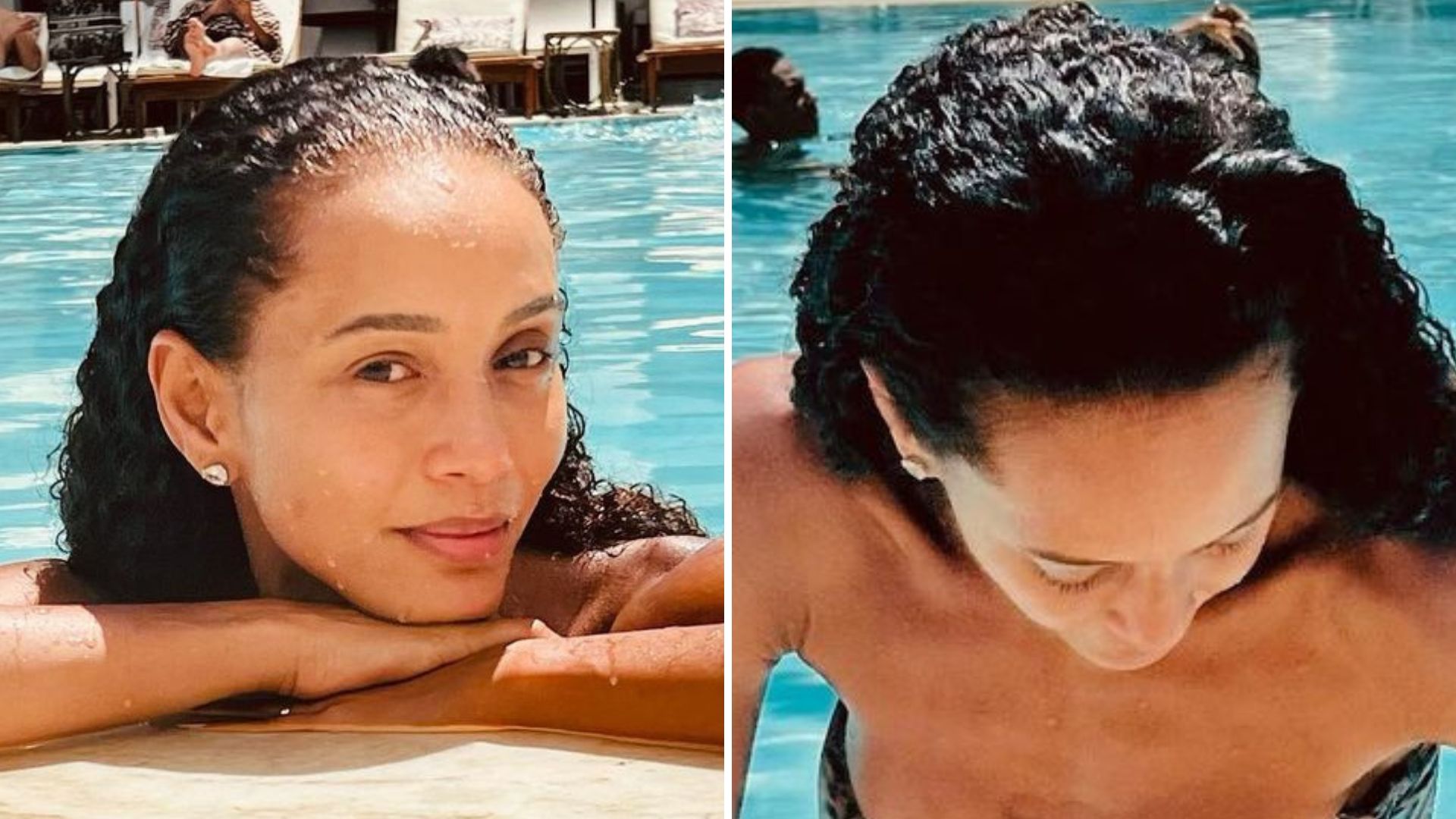 Taís Araújo curte piscina em hotel de luxo no Rio de Janeiro: “Aproveitando”