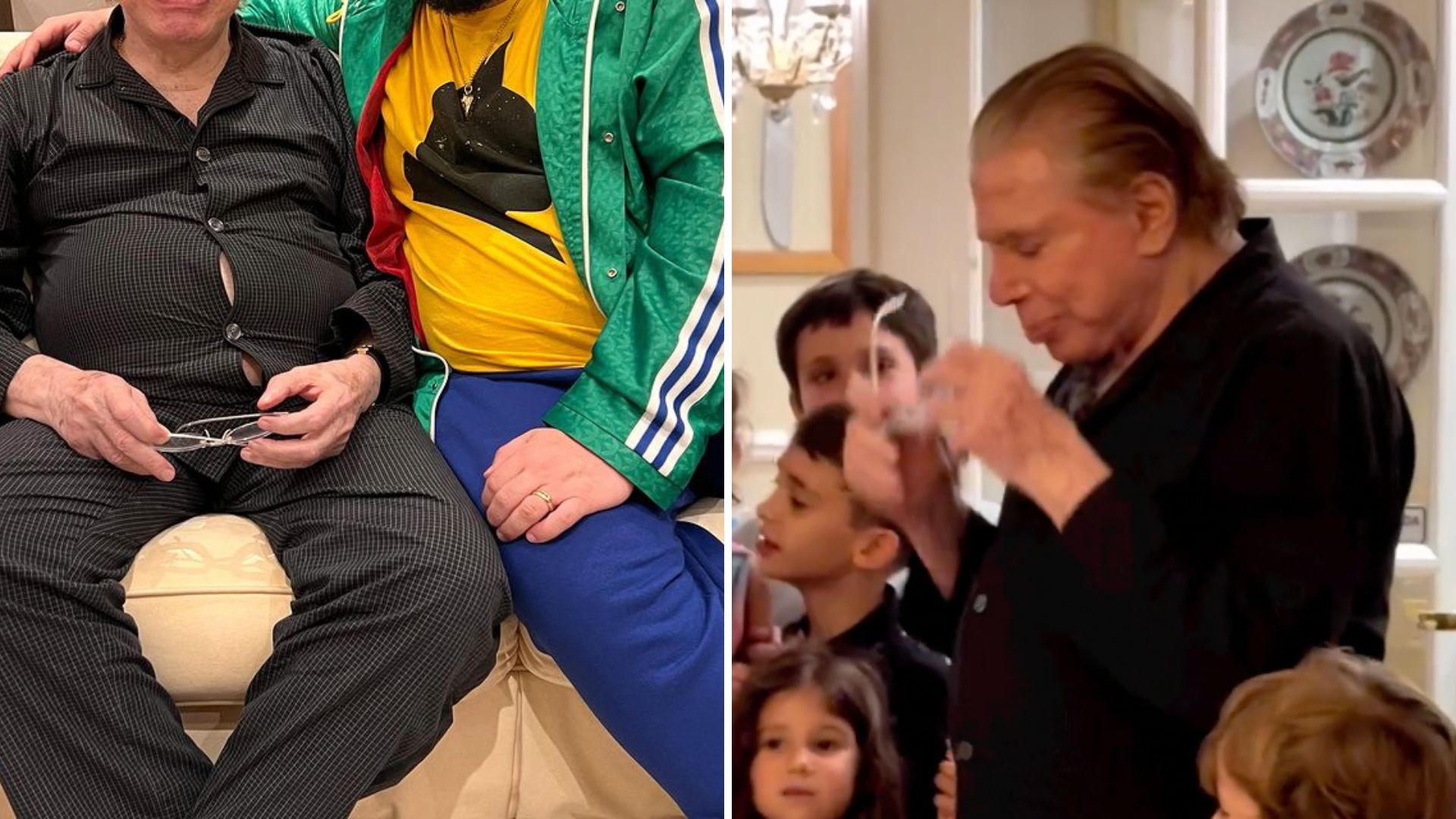 Paz selada! Tiago Abravanel aparece em jantar de aniversário de Silvio Santos que se emociona