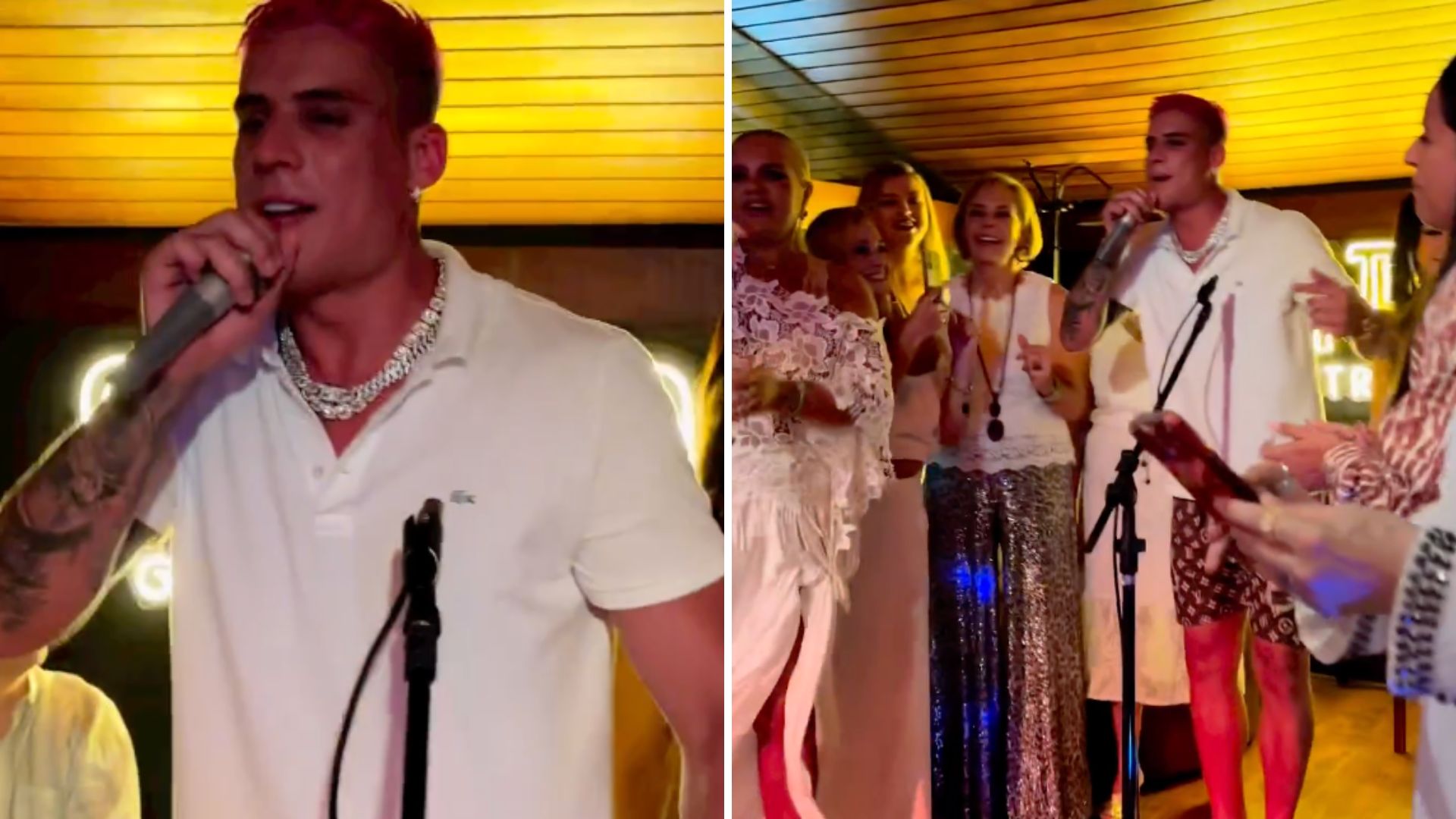 Tiago Ramos gera polêmica ao surgir rodeado de mulheres mais velhas: “Rei das coroas”