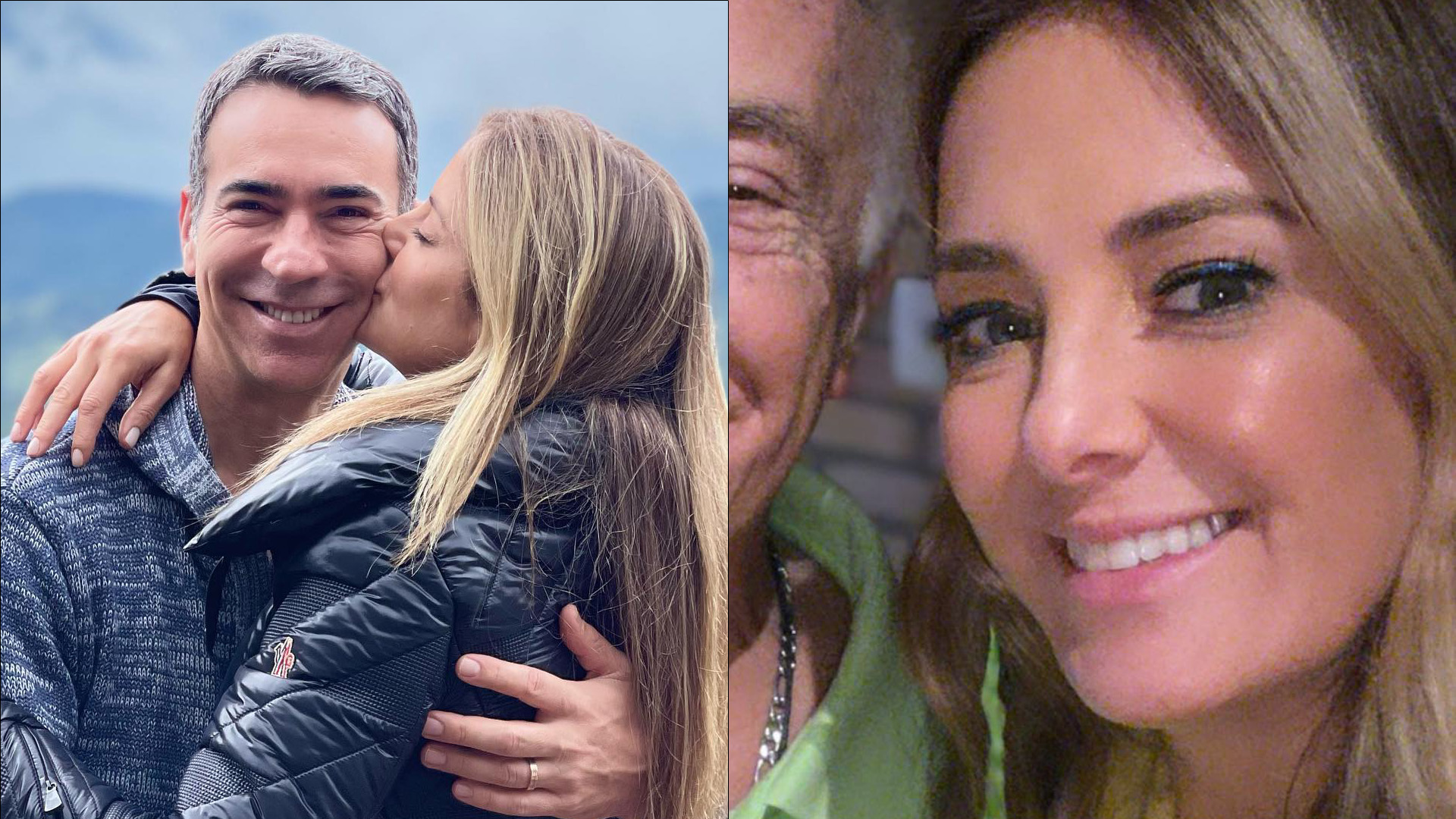 Em clique raro, Ticiane Pinheiro posa coladinha com pai de César Tralli: “Sogrinho”