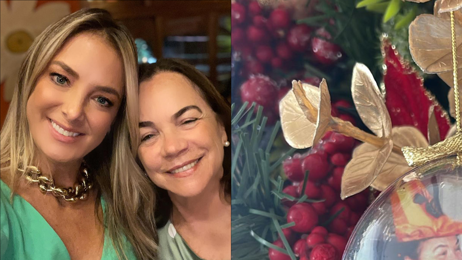 Ticiane Pinheiro emociona com homenagem à mãe de César Tralli na árvore de Natal