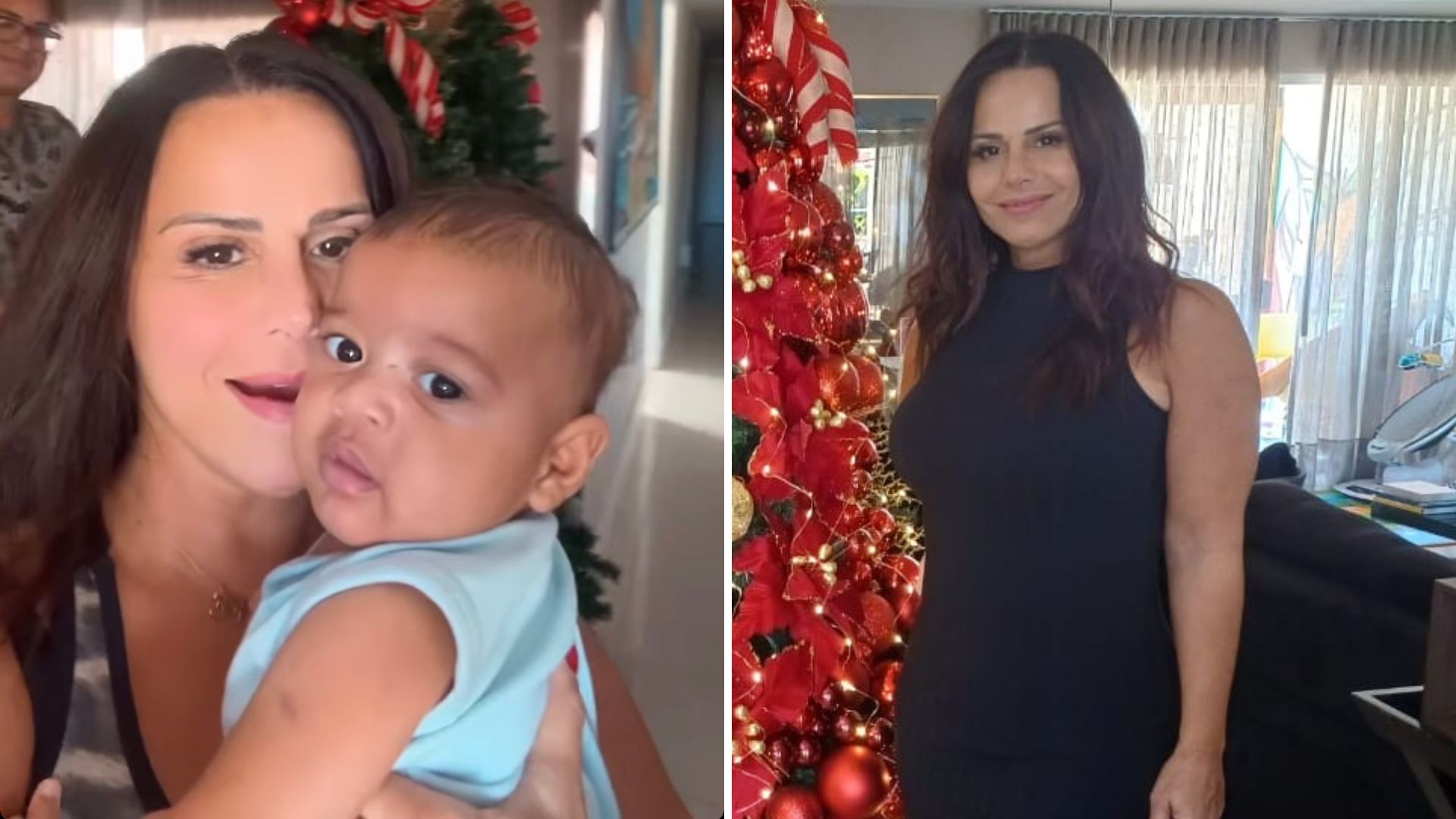 Viviane Araújo inova e homenageia o filho na árvore de Natal de 2 metros: “Mágica”