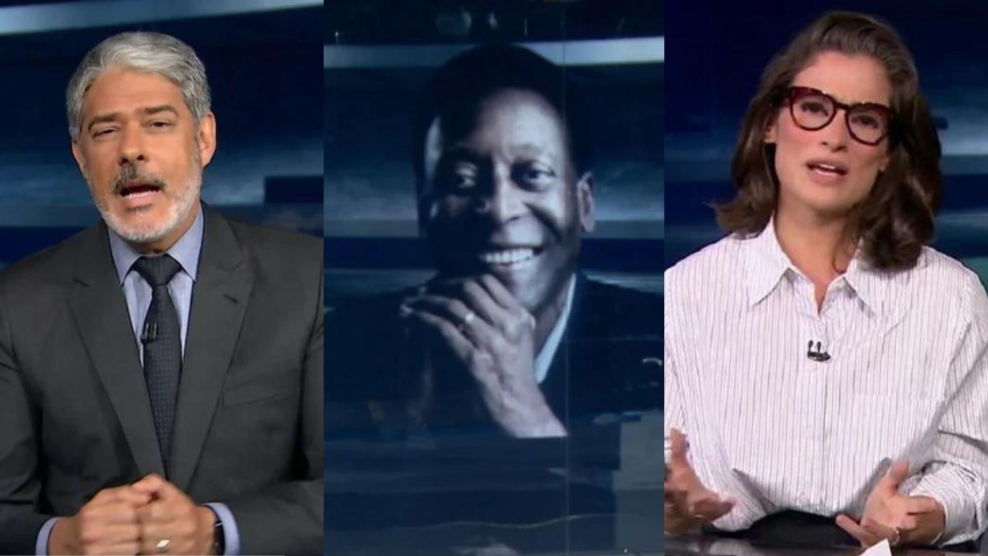 William Bonner e Renata Vasconcellos ignoram regras do ‘Jornal Nacional’ em homenagem ao Pelé
