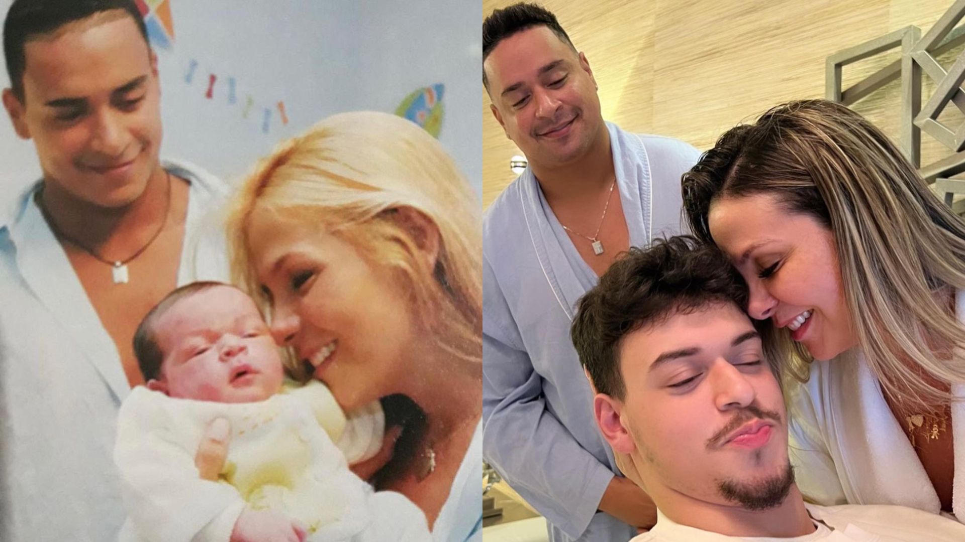 Xanddy e Carla Perez recriam foto 19 anos após o nascimento de Victor Alexandre: “Tal pai, tal filho”