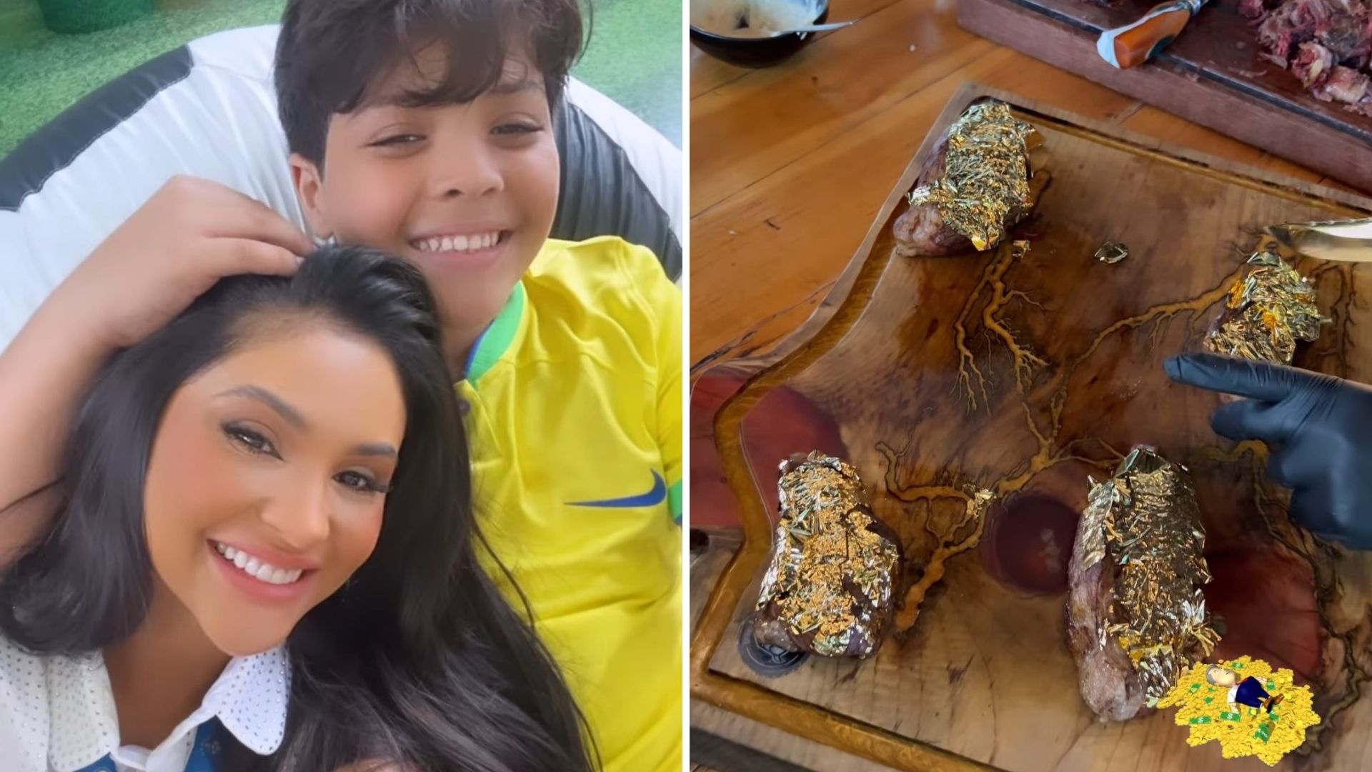Mileide Mihaile faz festão para filho e distribui picanha com ouro: “Minha vida”