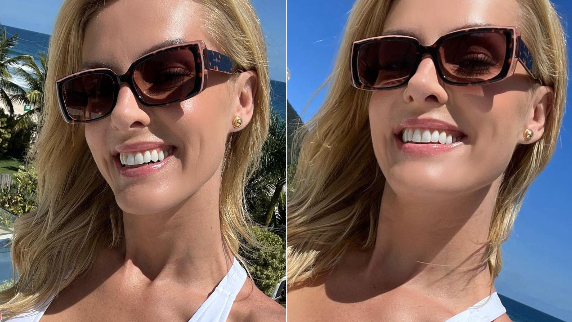 Ana Hickmann elege maiô com decote gigante e causa alvoroço nos fãs: “Perfeita”