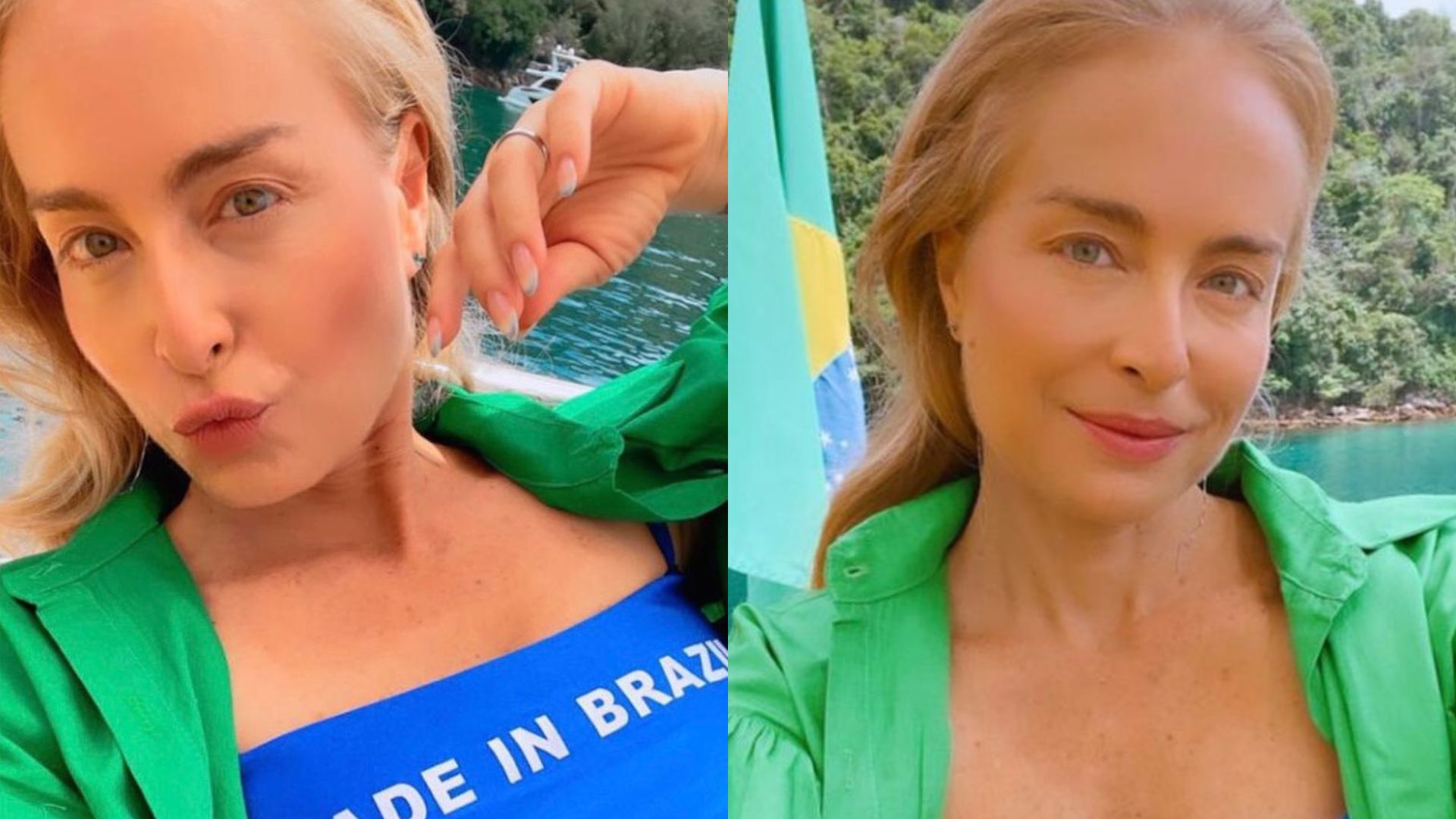 Angélica veste a camiseta do Brasil com orgulho em dia de jogo: “Depois de muito tempo”