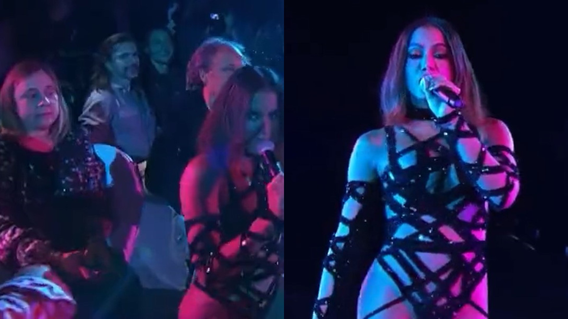 Anitta toma “chega pra lá” de senhora durante apresentação na Espanha; veja o vídeo