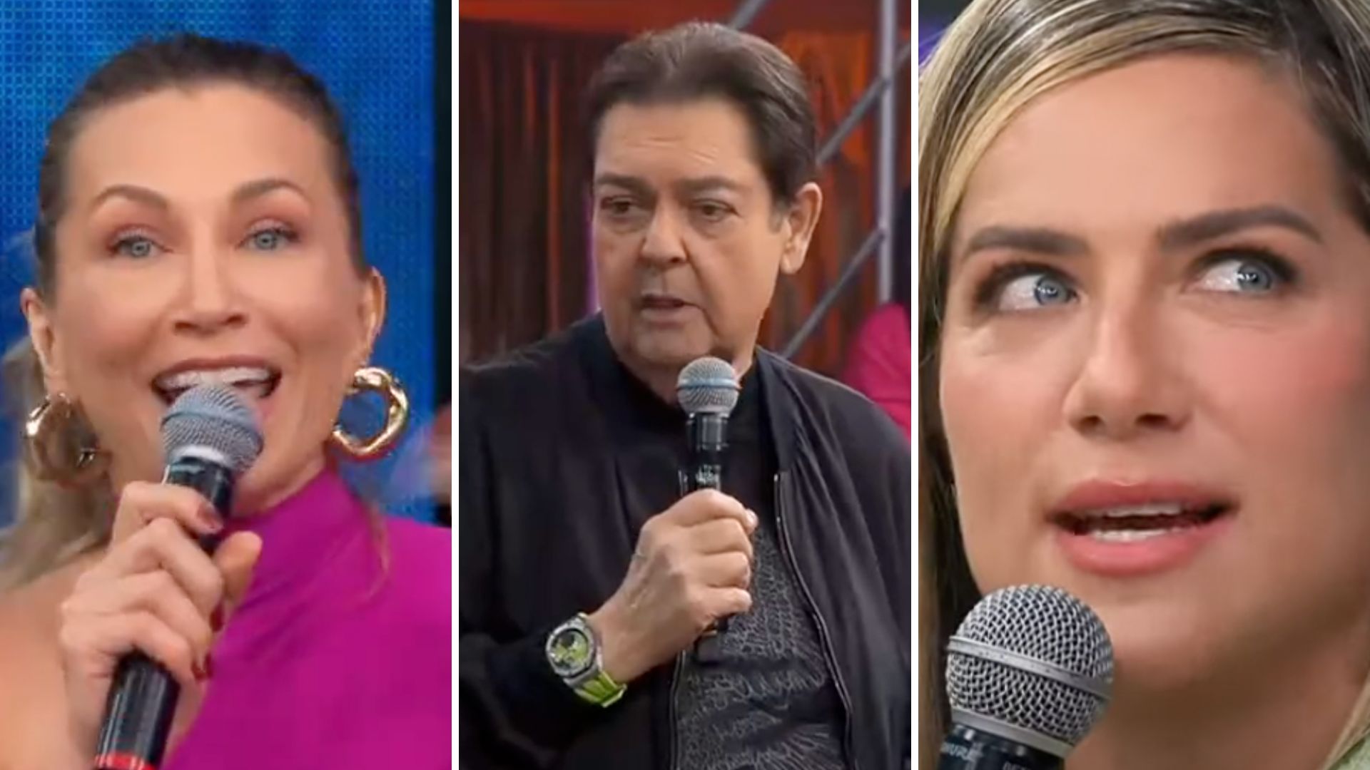 Anne Lottermann pede a palavra no Faustão e choca convidados: “Deixa eu falar um negócio”