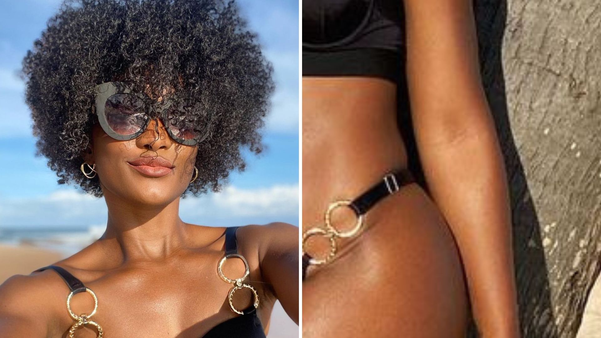 Aos 37 anos, Erika Januza ostenta corpão em biquíni nada básico: “Deusa”