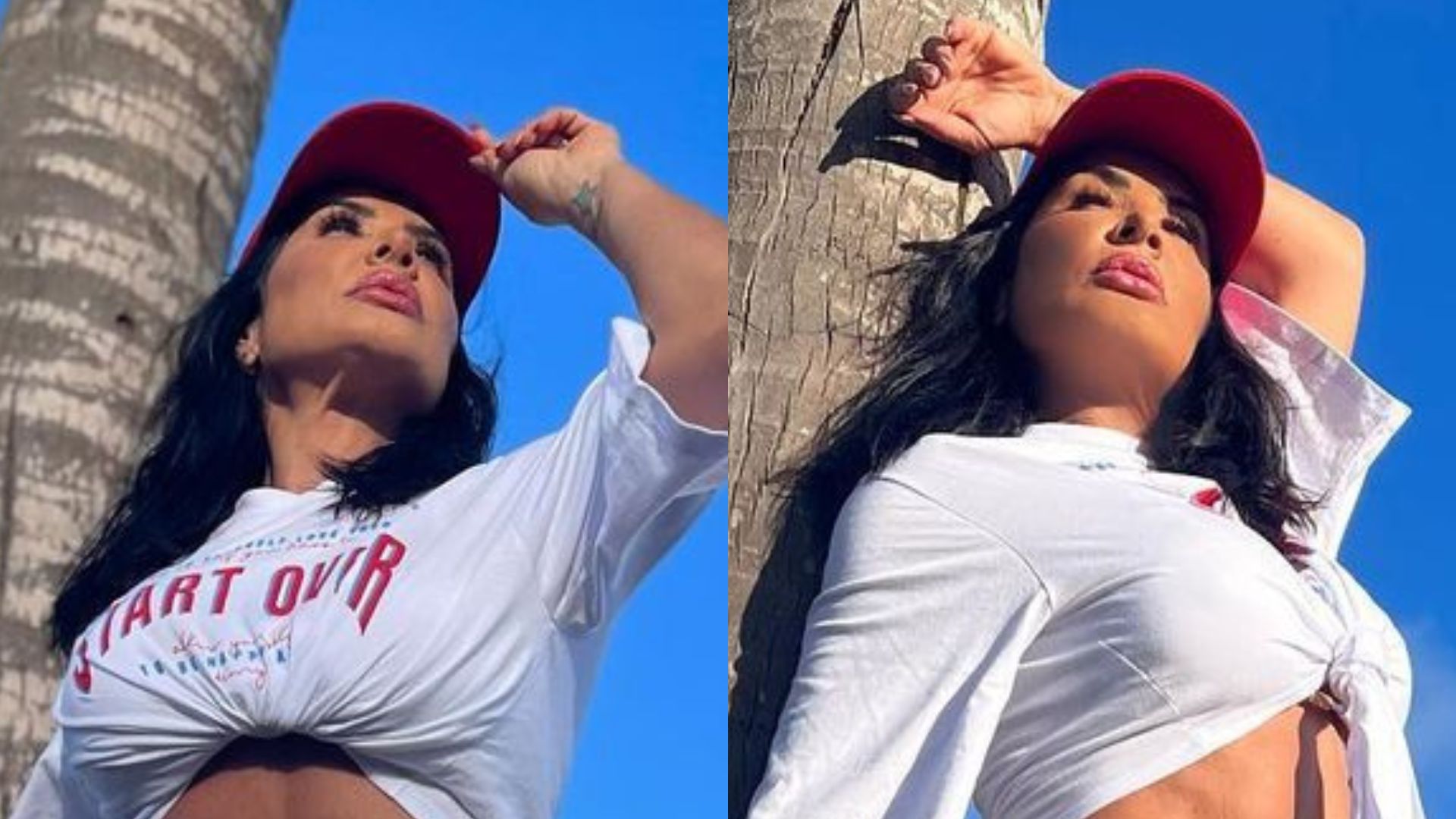Aos 49 anos, Scheila Carvalho ostenta abdômen trincado e impressiona: “Que mulher”