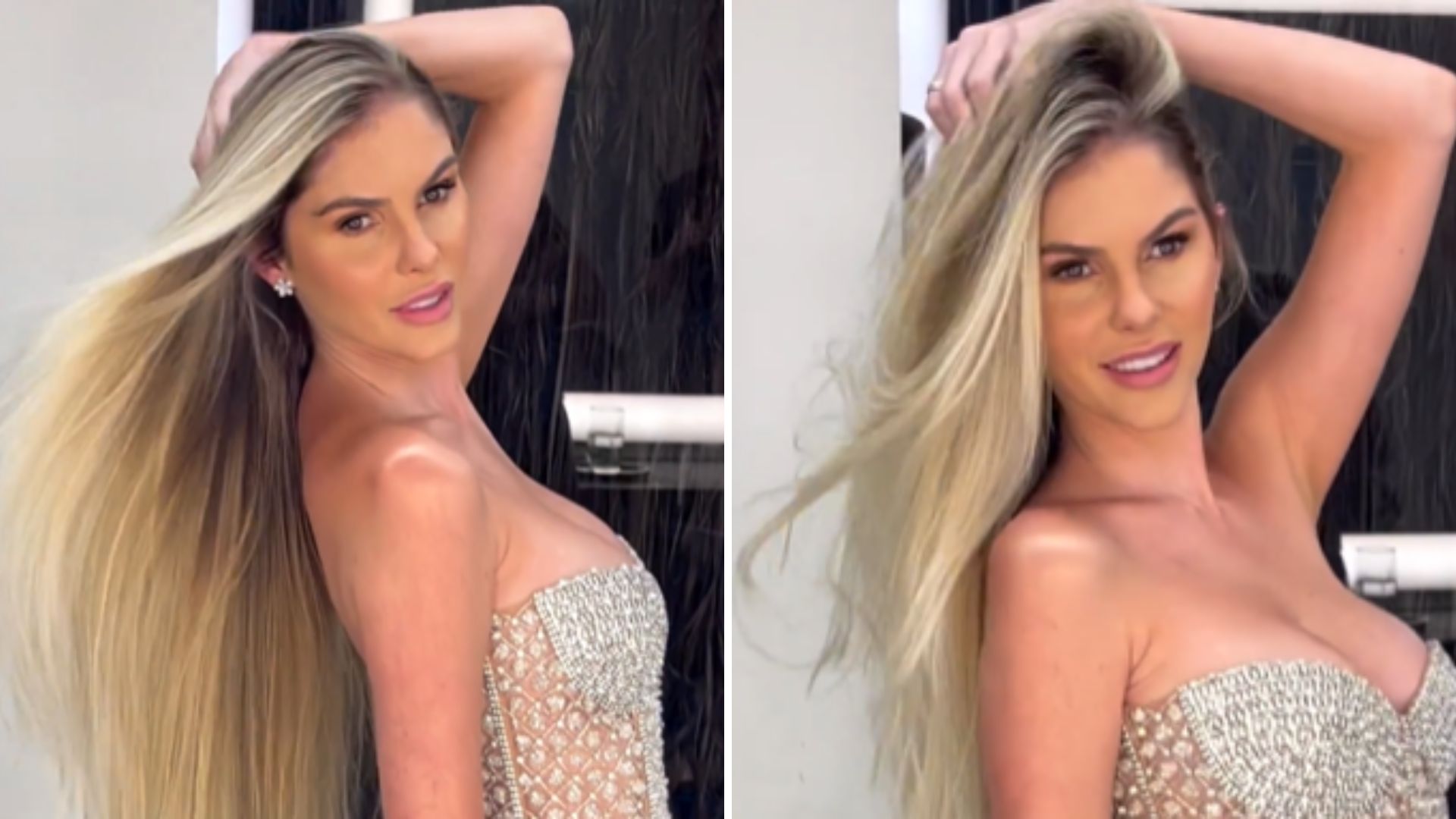 De cabelo novo, Bárbara Evans exibe barriga sequinha em top sem alças: “Pronta pro casório”