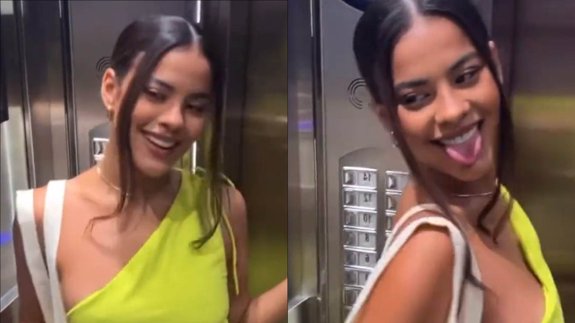 Sem sutiã, Bella Campos deixa mamilo marcado em vestido e atiça namorado: “Gostosa”