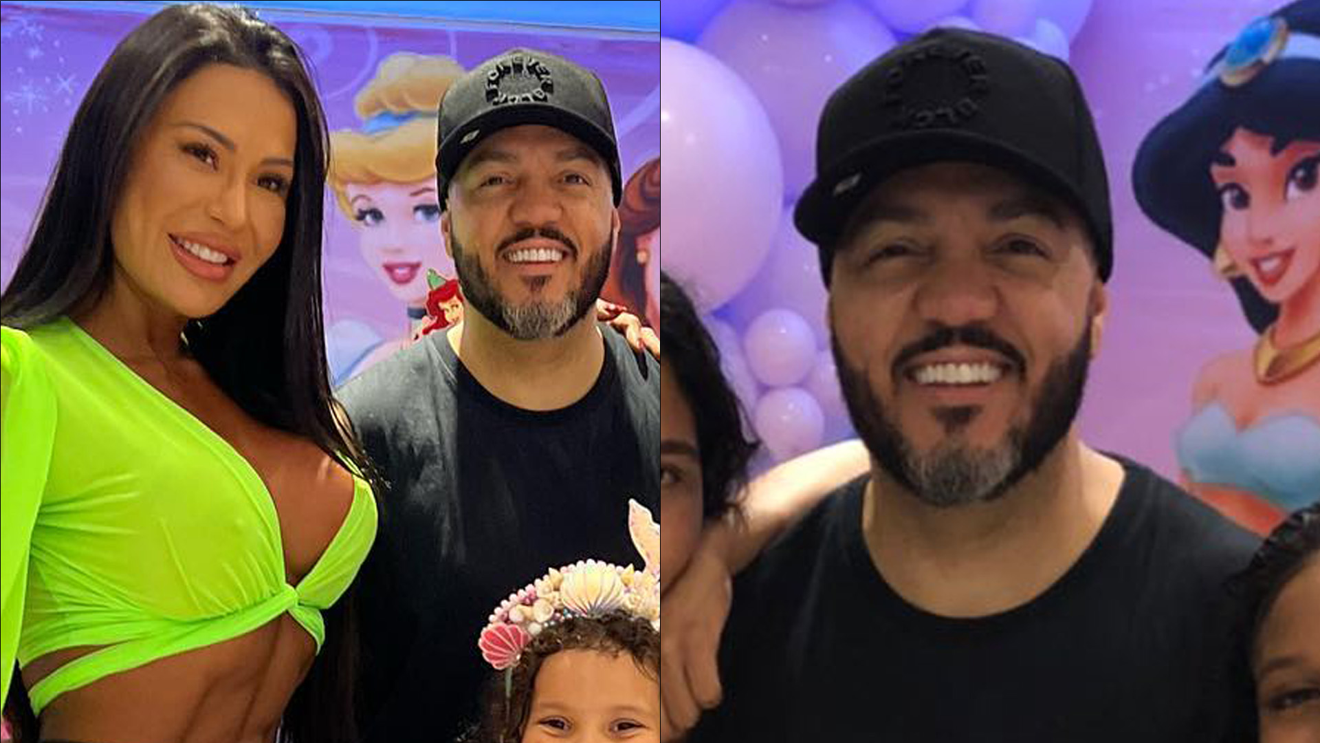 Em clique raríssimo, Belo posa com a neta em festa de aniversário: “Te amo muito”