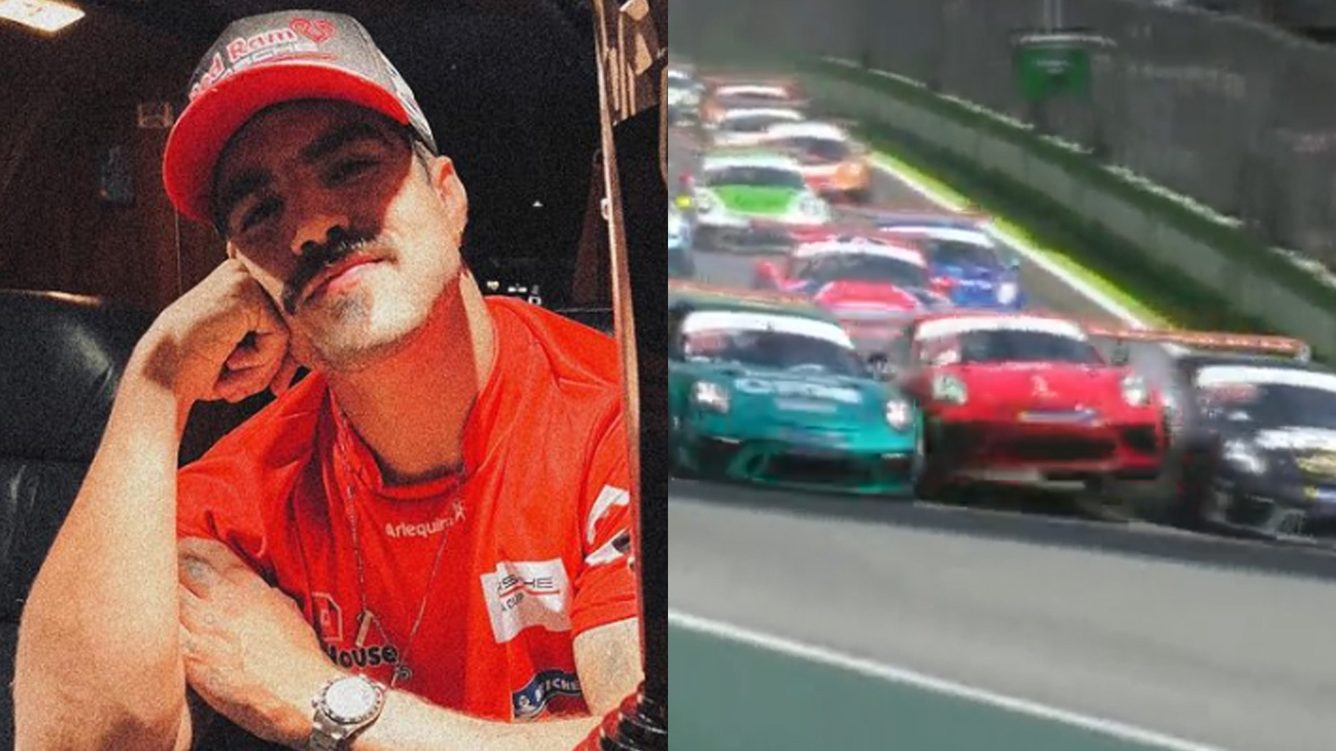 Caio Castro sofre acidente durante corrida: “Ensanduichado”