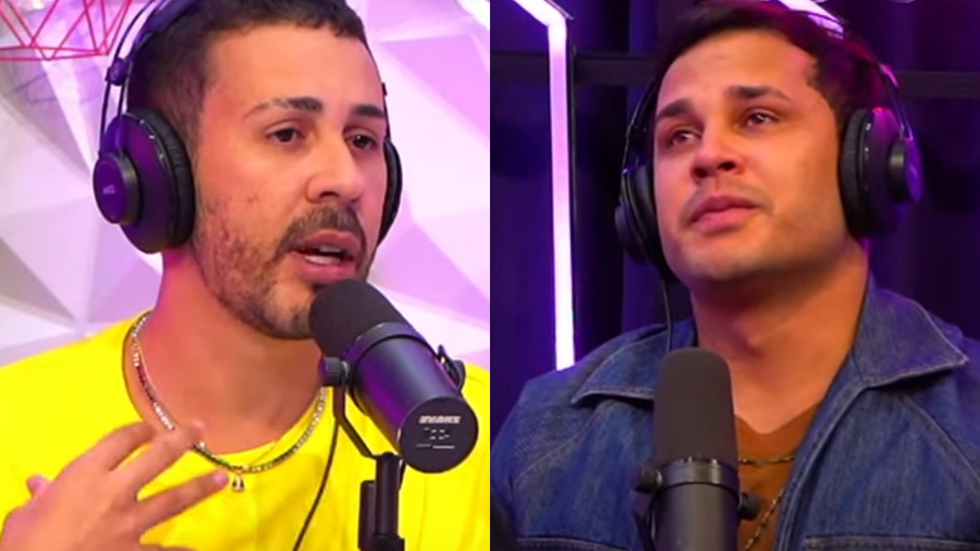 Carlinhos Maia se declara, faz ex-marido chorar e troca beijos em podcast: “Eu te amo”