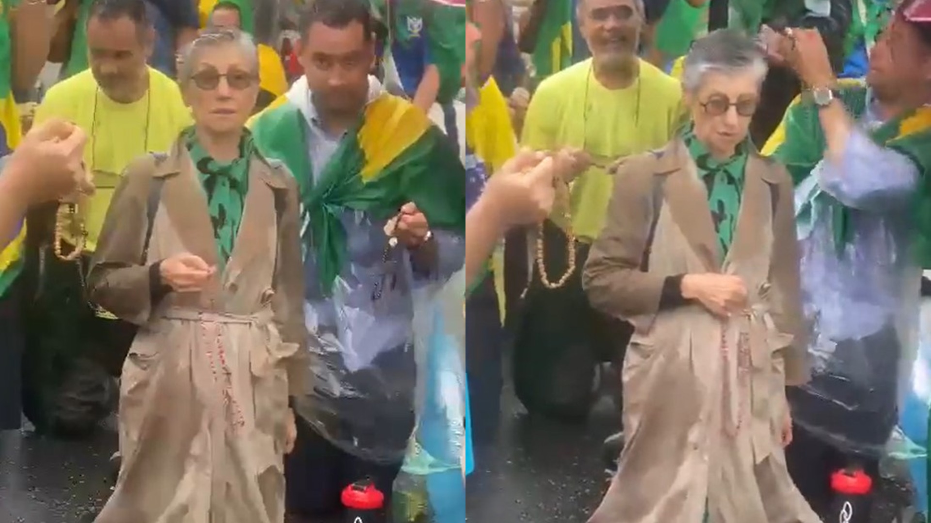 Cássia Kis participa de manifestação contra resultado da eleição e é detonada: “Baderna”