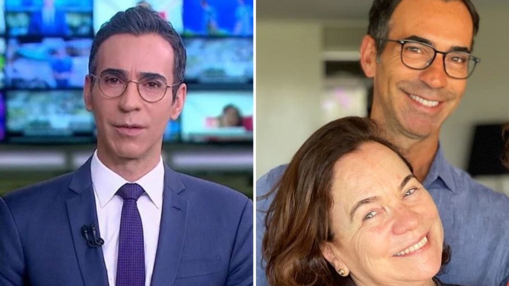 César Tralli homenageia a mãe um mês após a morte e lamenta: “Saudade infinita”