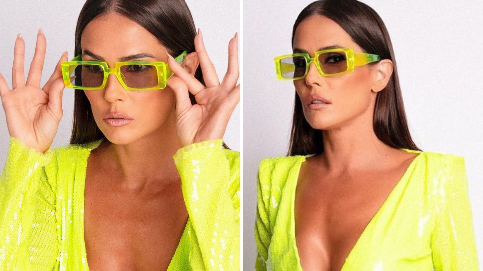 Escândalo! Em look futurístico, Deborah Secco exibe decote brilhante até a barriga: “Perfeição”