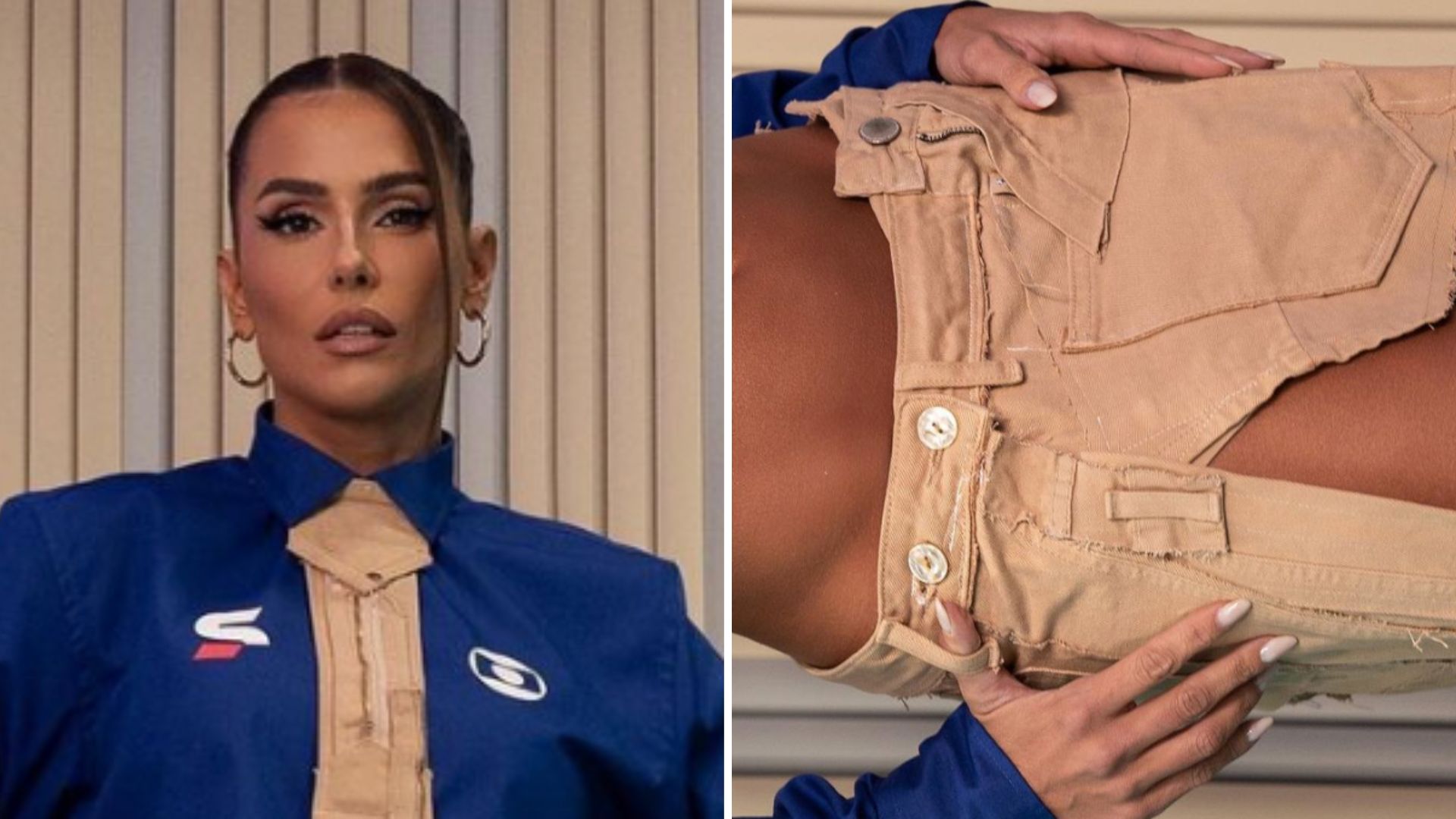 Sem calcinha? Deborah Secco improvisa minissaia e causa em programa de TV: “Ela pode tudo”