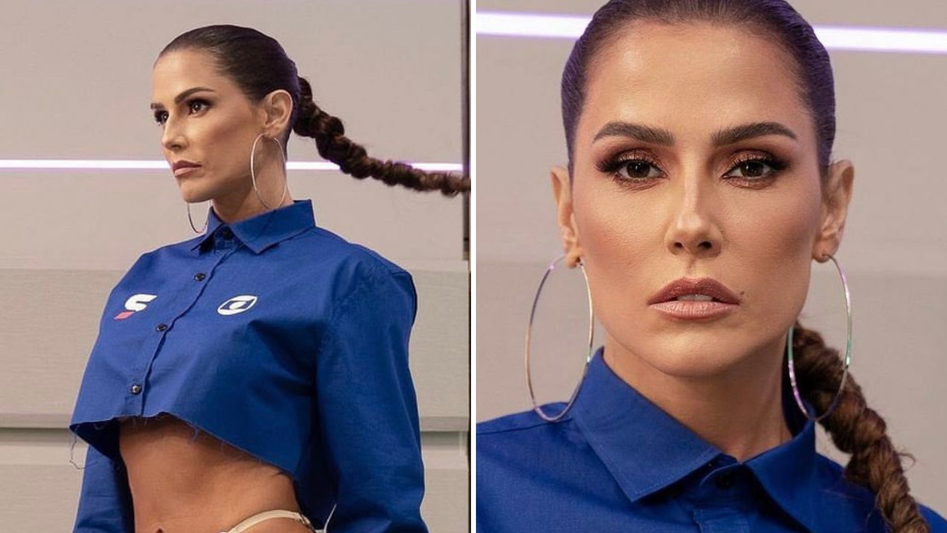 Deborah Secco deixa calcinha à mostra para comentar a Copa na Globo:  “Escândalo”