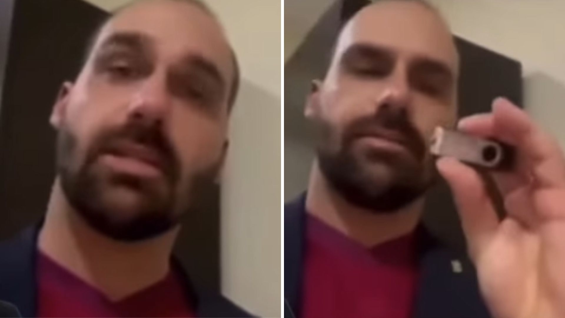 Eduardo Bolsonaro diz que foi ao Catar levar pen drives sobre o Brasil: “Explicando a situação”