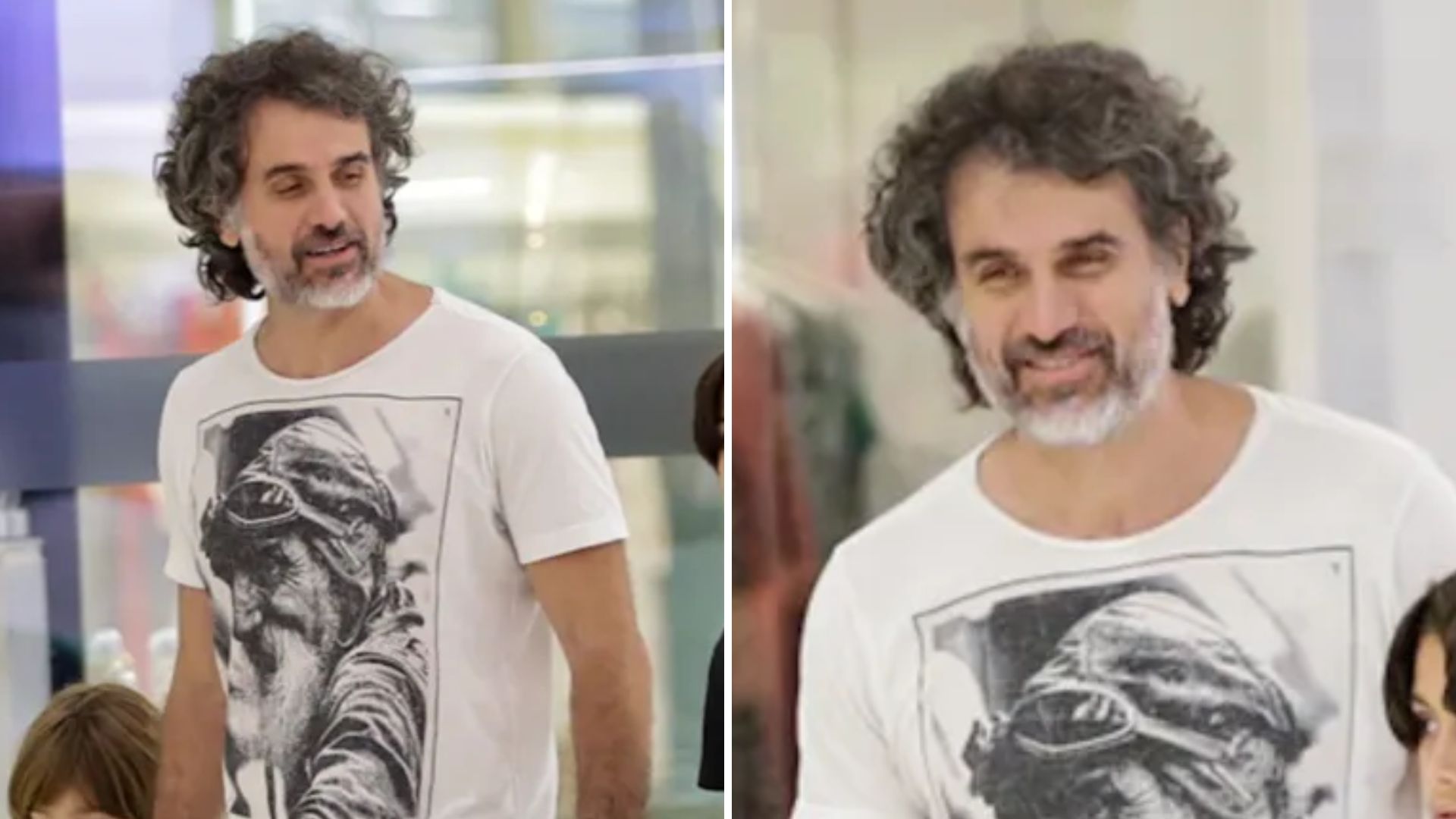Cresceram! Eriberto Leão faz rara aparição ao lado de seus filhos em shopping no Rio