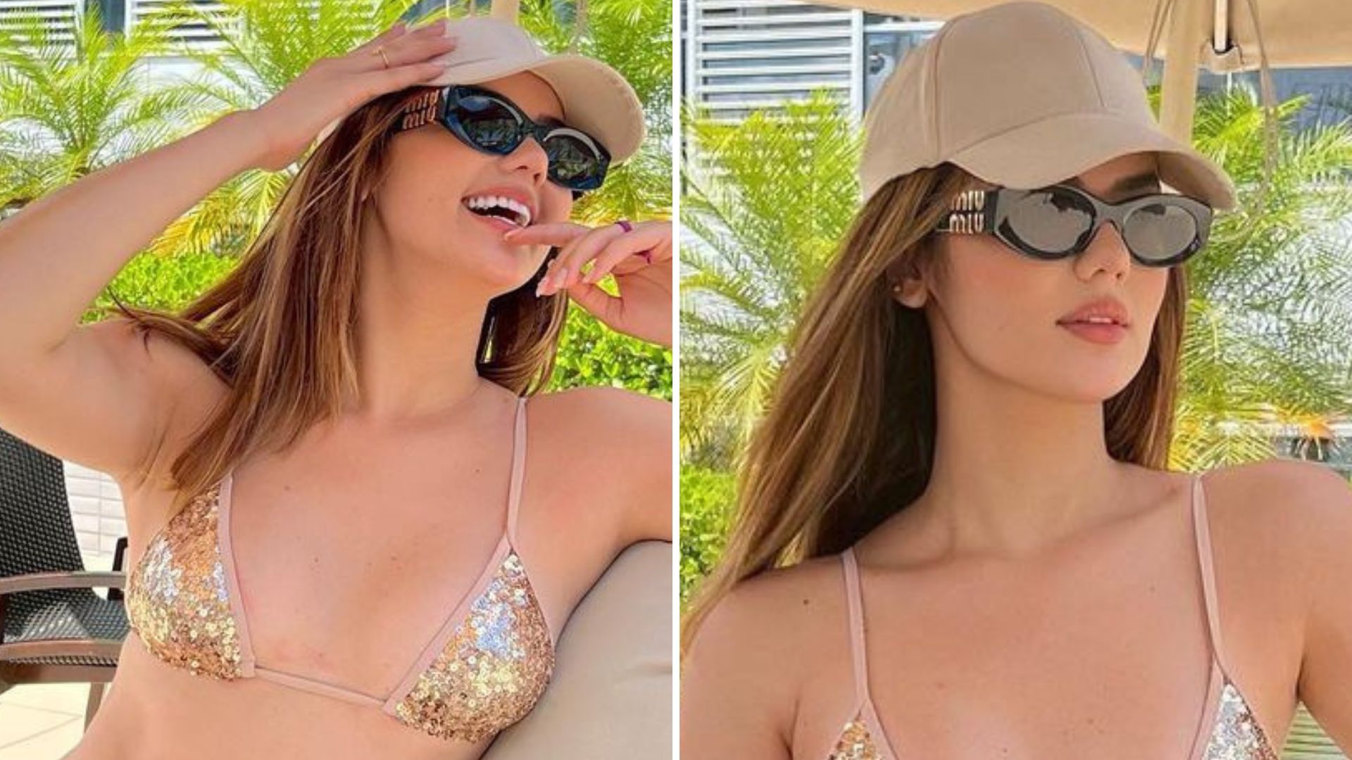 Ex-BBB Eslovênia Marques exibe corpo sem edições em biquíni dourado: “Lindíssima”