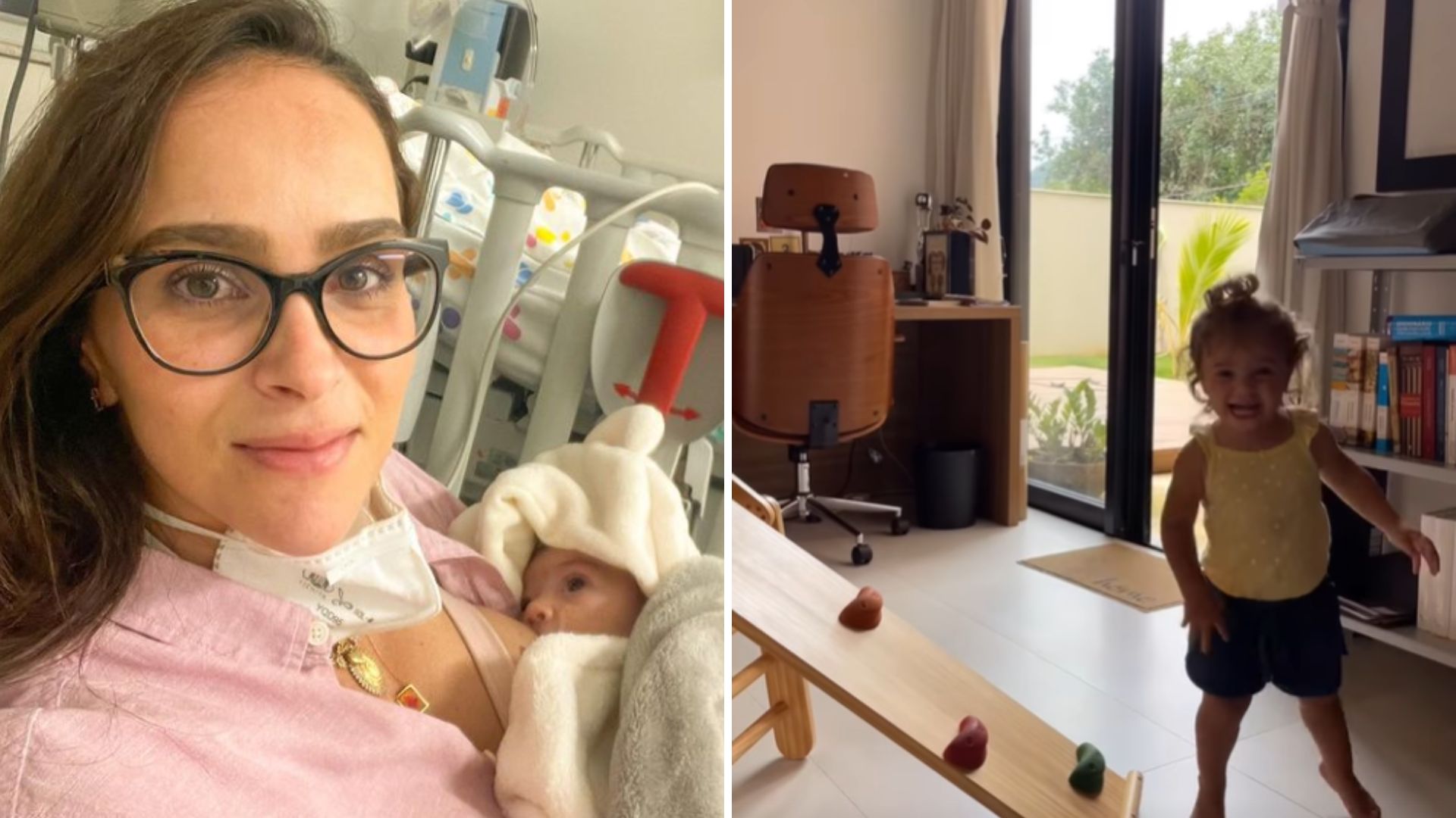 Esposa de Juliano Cazarré volta para casa após 5 meses com a filha no hospital: “Tempo bom”
