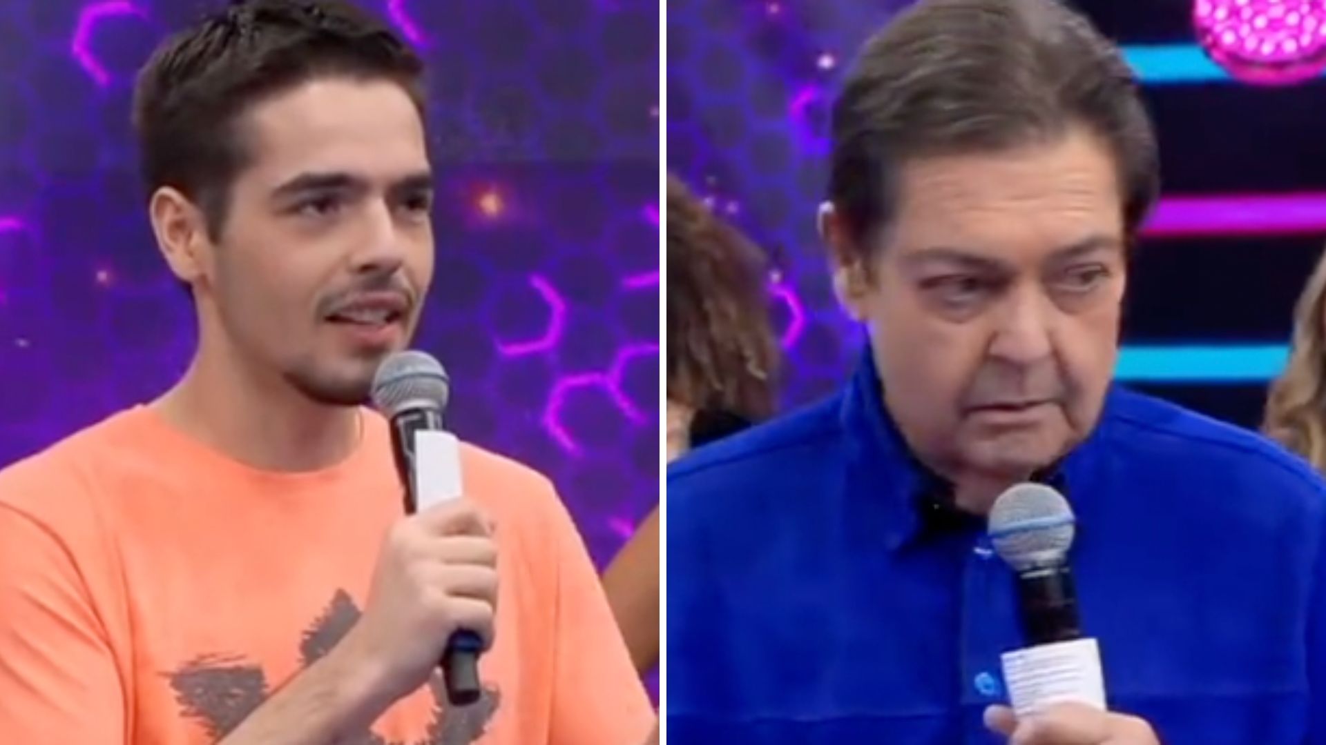 Faustão fecha a cara após pergunta sem noção do filho: “Me põe nessa situação”