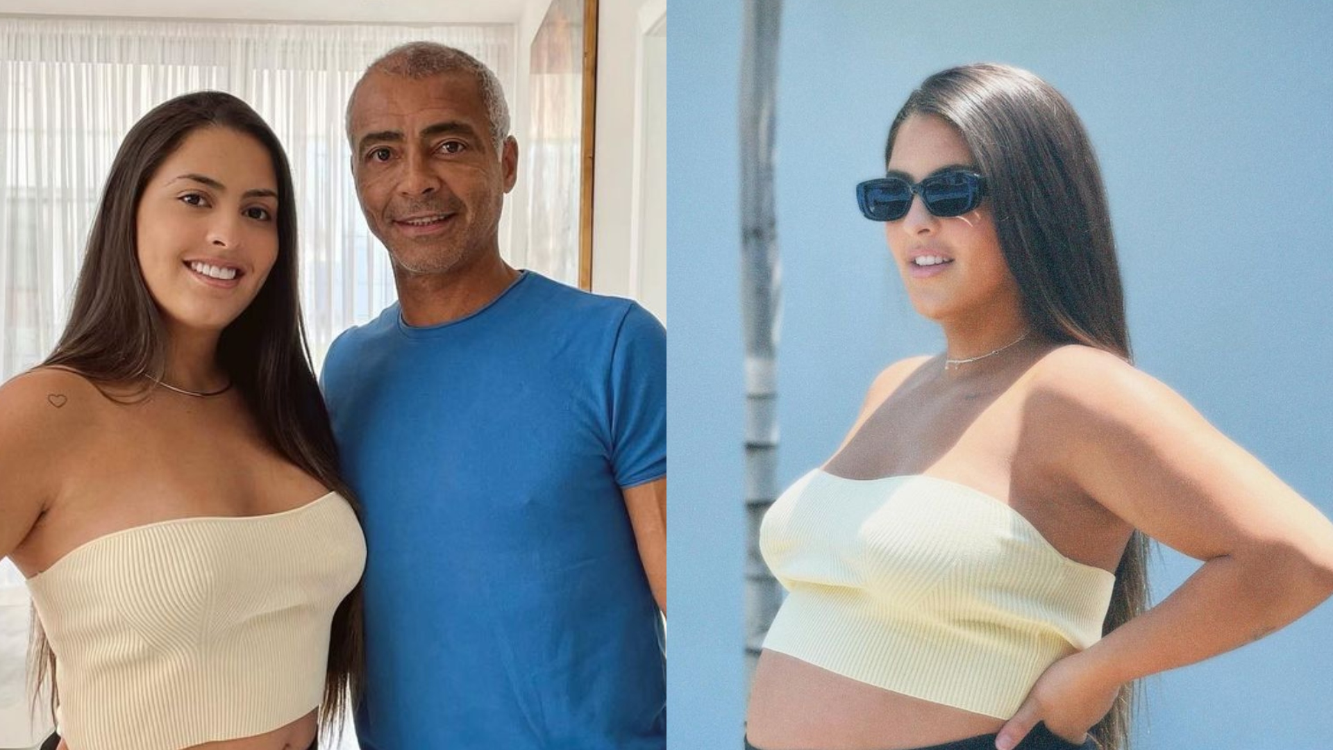 Na reta final da gravidez, filha de Romário posa de ladinho e exibe barrigão: “Vai nascer hexa”