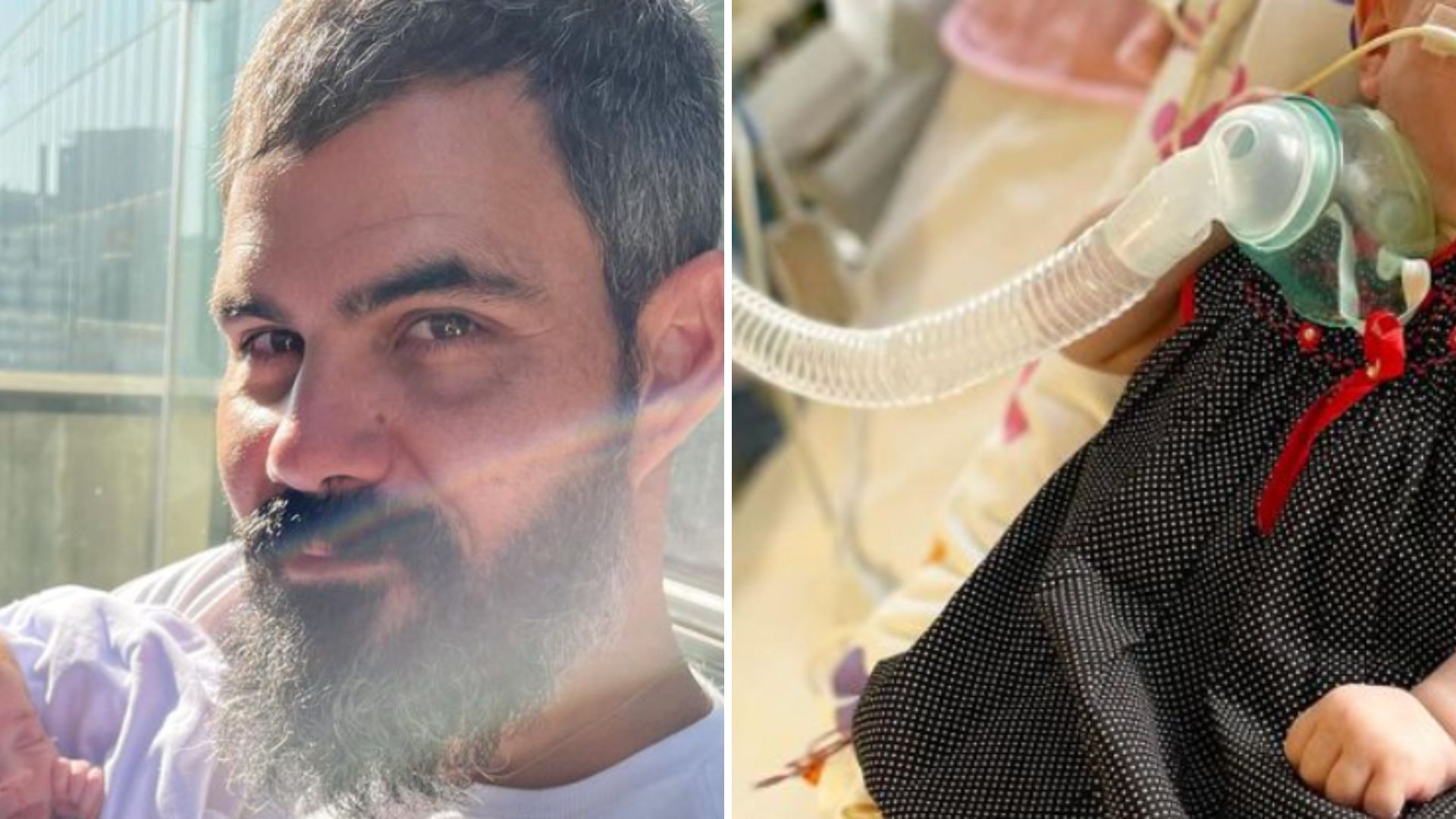 Filha de Juliano Cazarré surge em foto rara após cinco meses na UTI: “Guerreira”