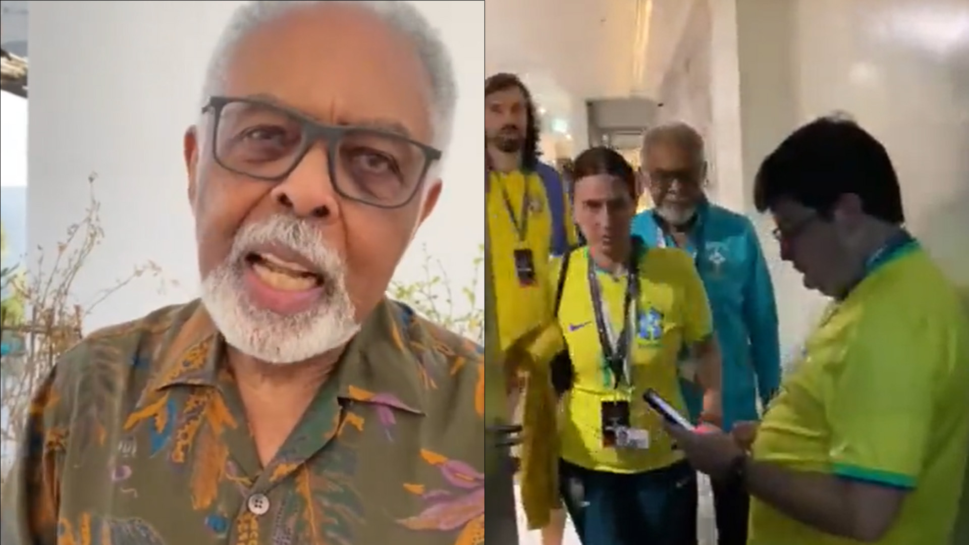 Aos 80 anos, Gilberto Gil é humilhado por brasileiros no Catar: “Filho da p*t*”