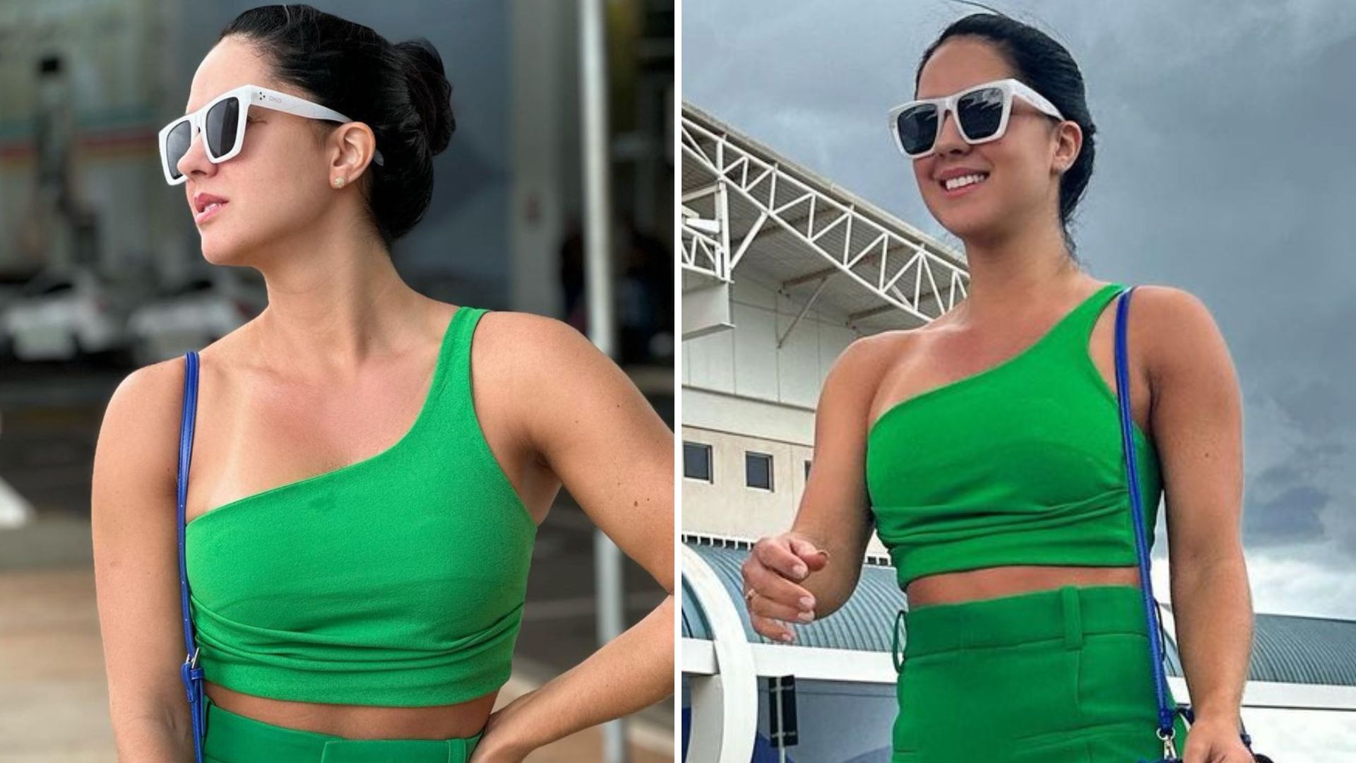 Noiva de Zezé, Graciele Lacerda causa em aeroporto com conjuntinho justo: “Perfeita”
