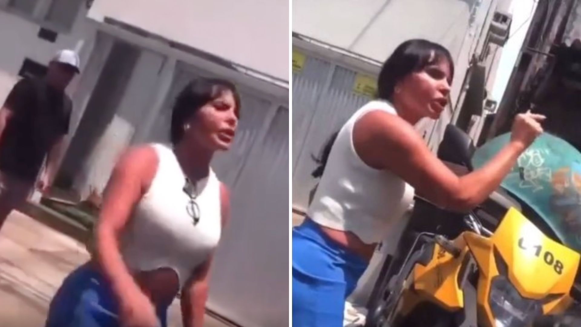 Gretchen é filmada fazendo barraco no portão de sua casa: “Desrespeitou meu marido”