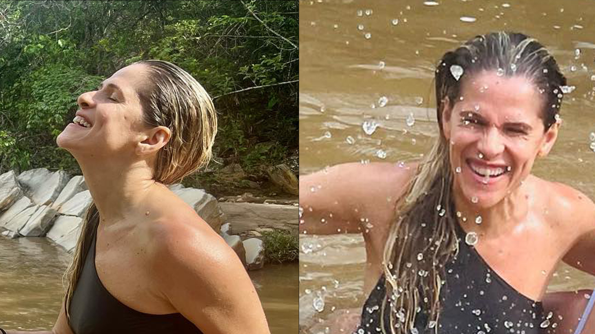 Só de maiô, Ingrid Guimarães enlouquece fãs com boa forma aos 50 anos: “Gata”
