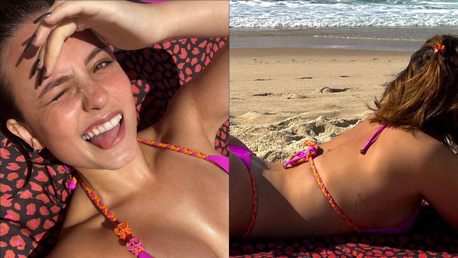 Larissa Manoela posa de biquíni fio-dental e exibe bumbum redondinho: “Perfeição”