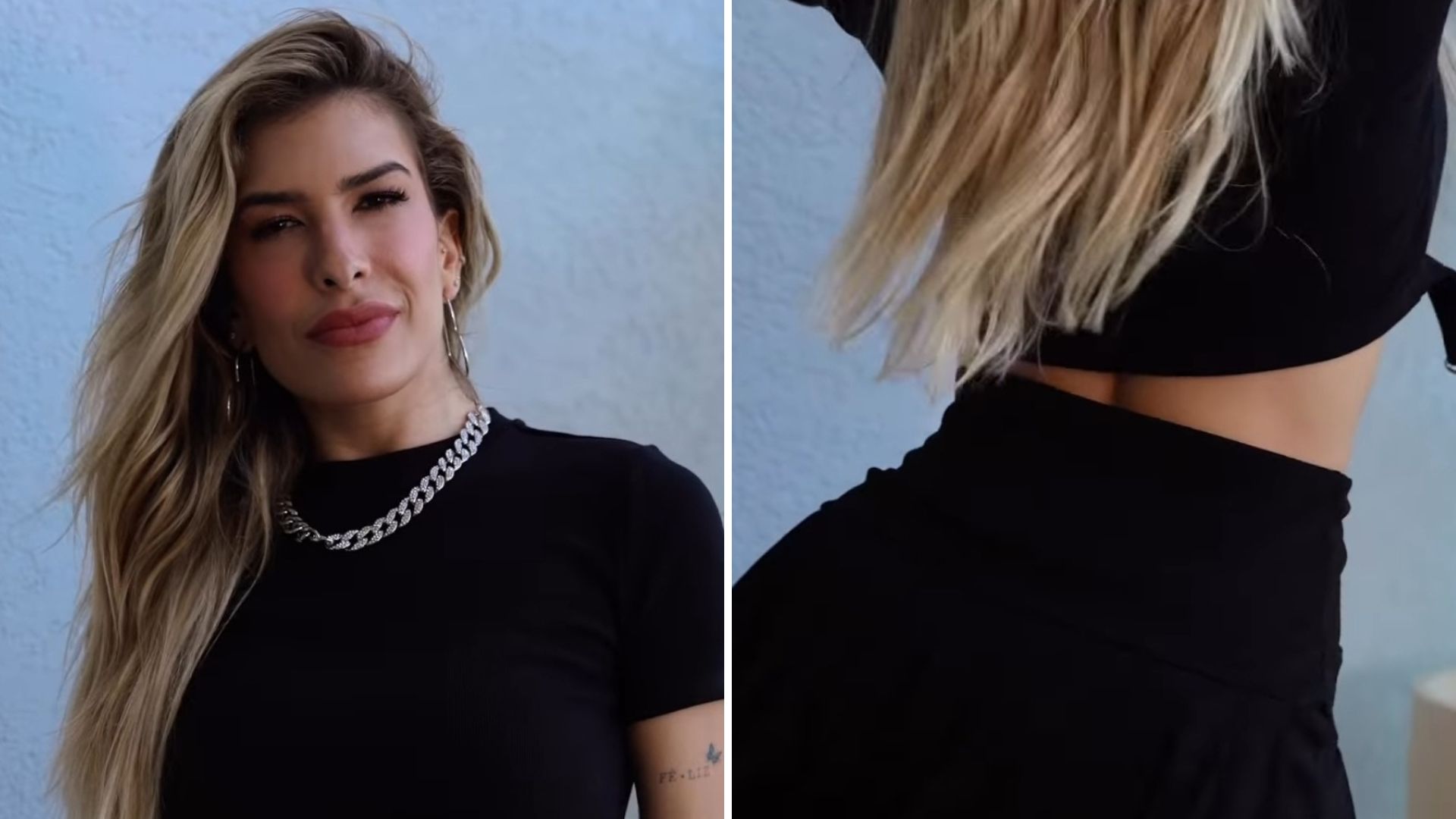 Lore Improta deixa bumbum gigante aparecer ao rebolar de minissaia: “Voltei”