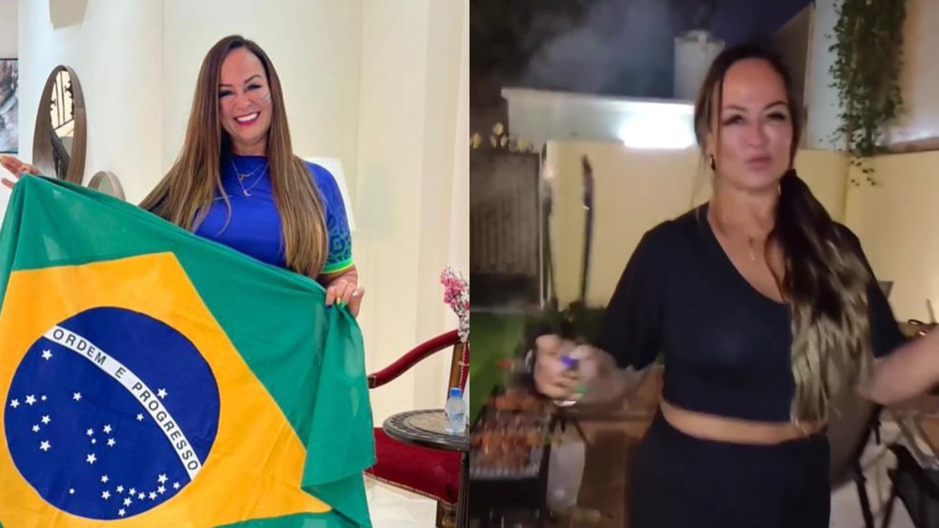 Mãe de Neymar faz churrasco bem tradicional brasileiro no Catar com amigas