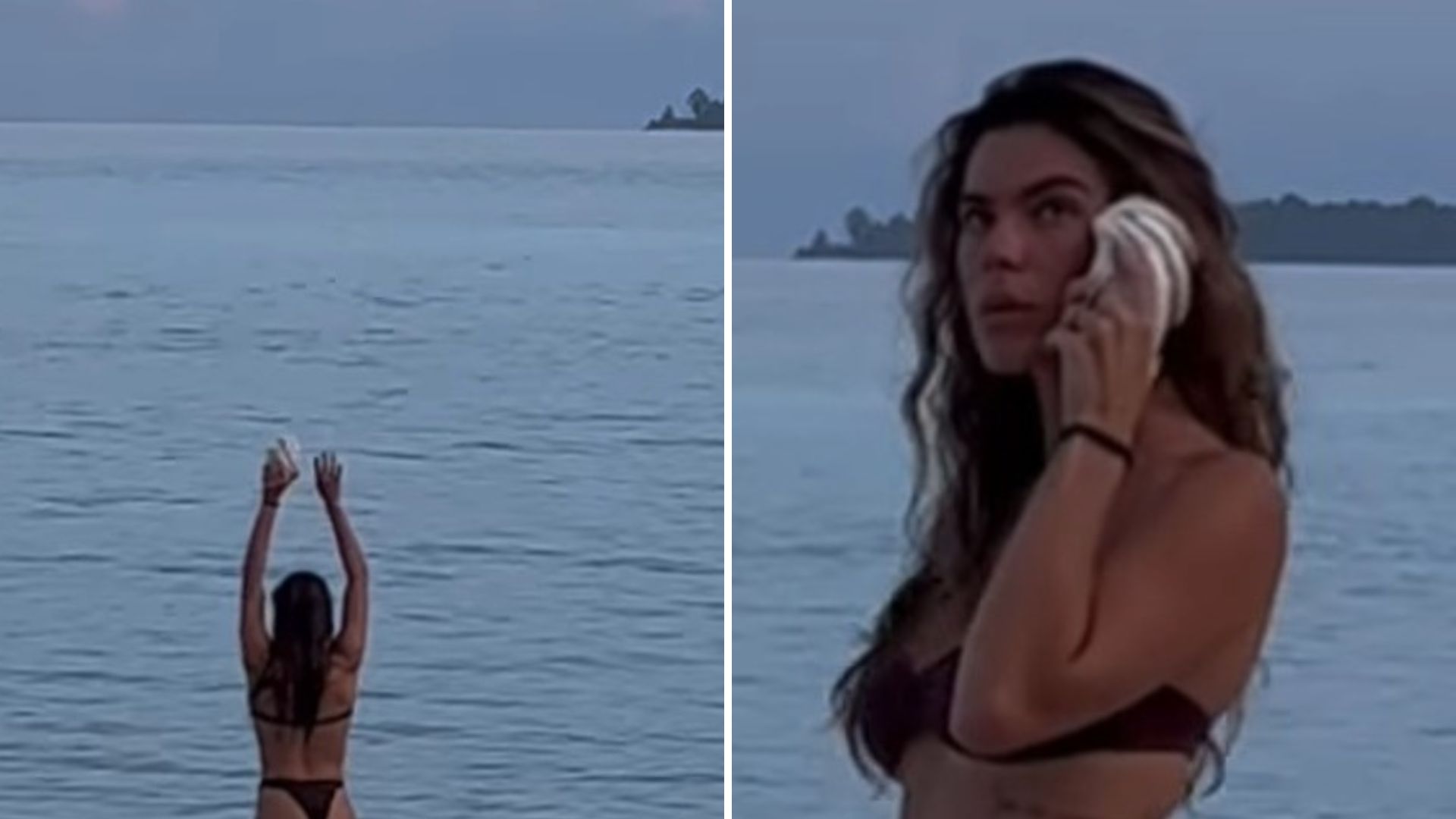 Mariana Goldfarb ‘transcende’ em praia e esbanja beleza de biquíni: “Me leva”