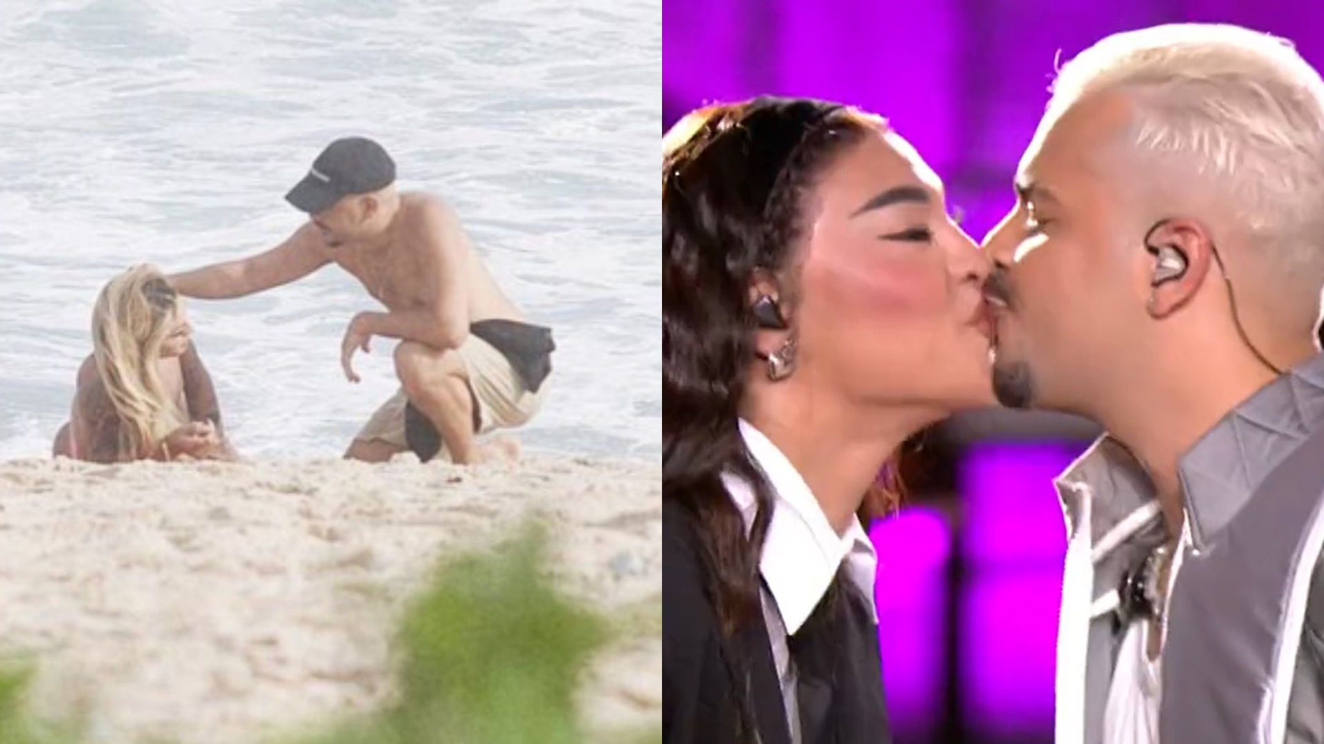 Assumiram? Após flagra na praia, Pabllo Vittar e Pedro Sampaio se beijam ao vivo na TV