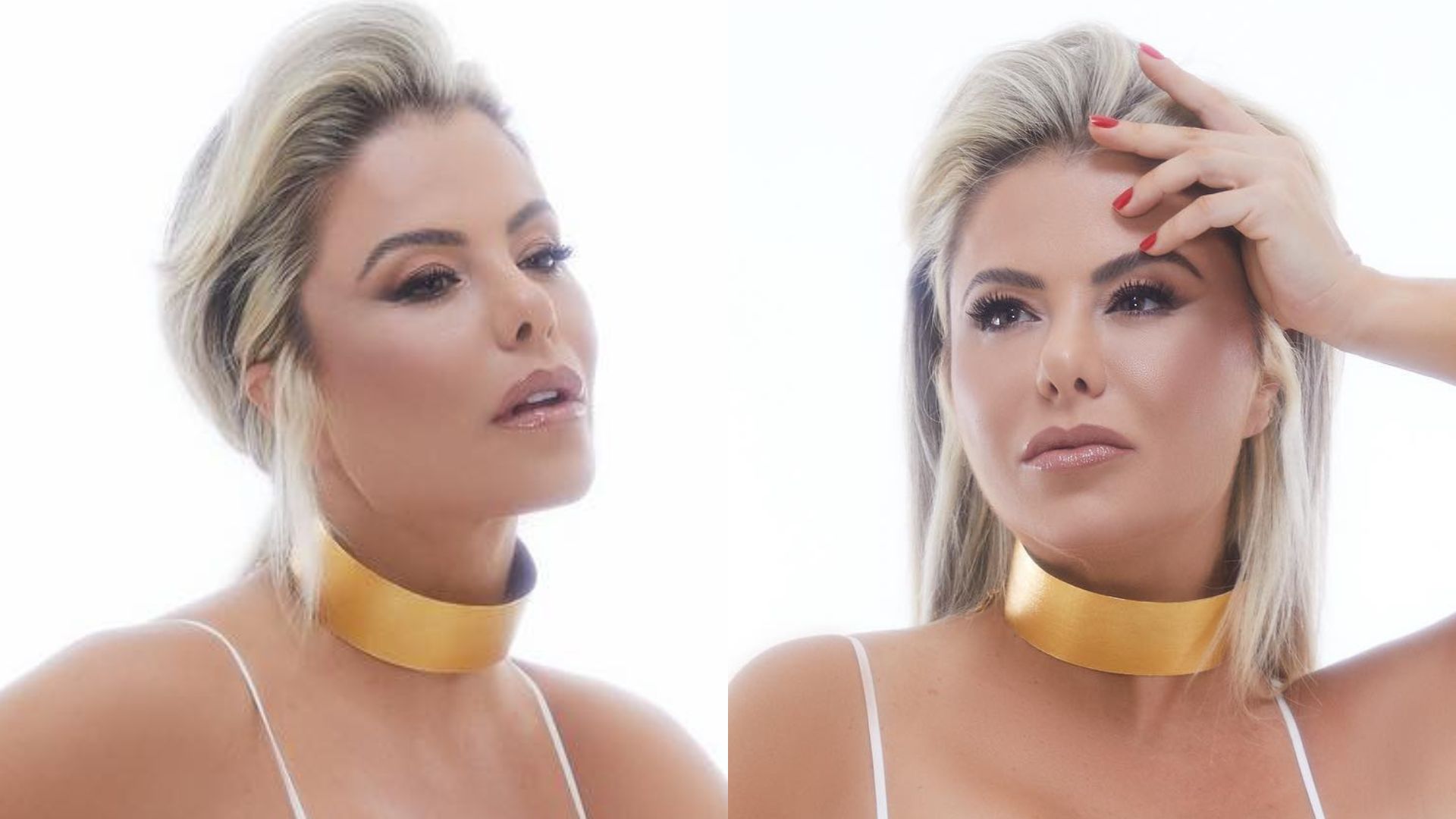 Poliana Rocha escolhe look branco coladinho e decotão chama atenção: “Poderosa”