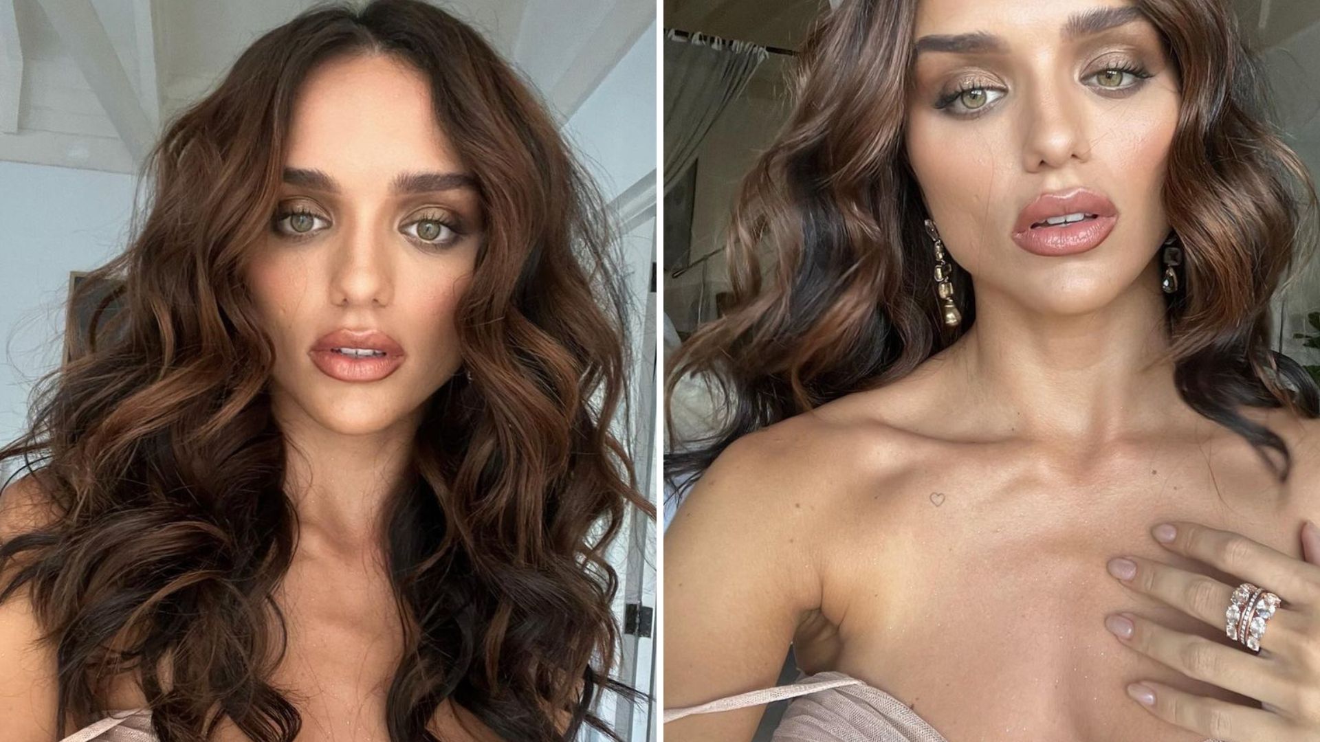 Rafa Kalimann deixa alça do vestido cair e escancara decote: “Surra de beleza”